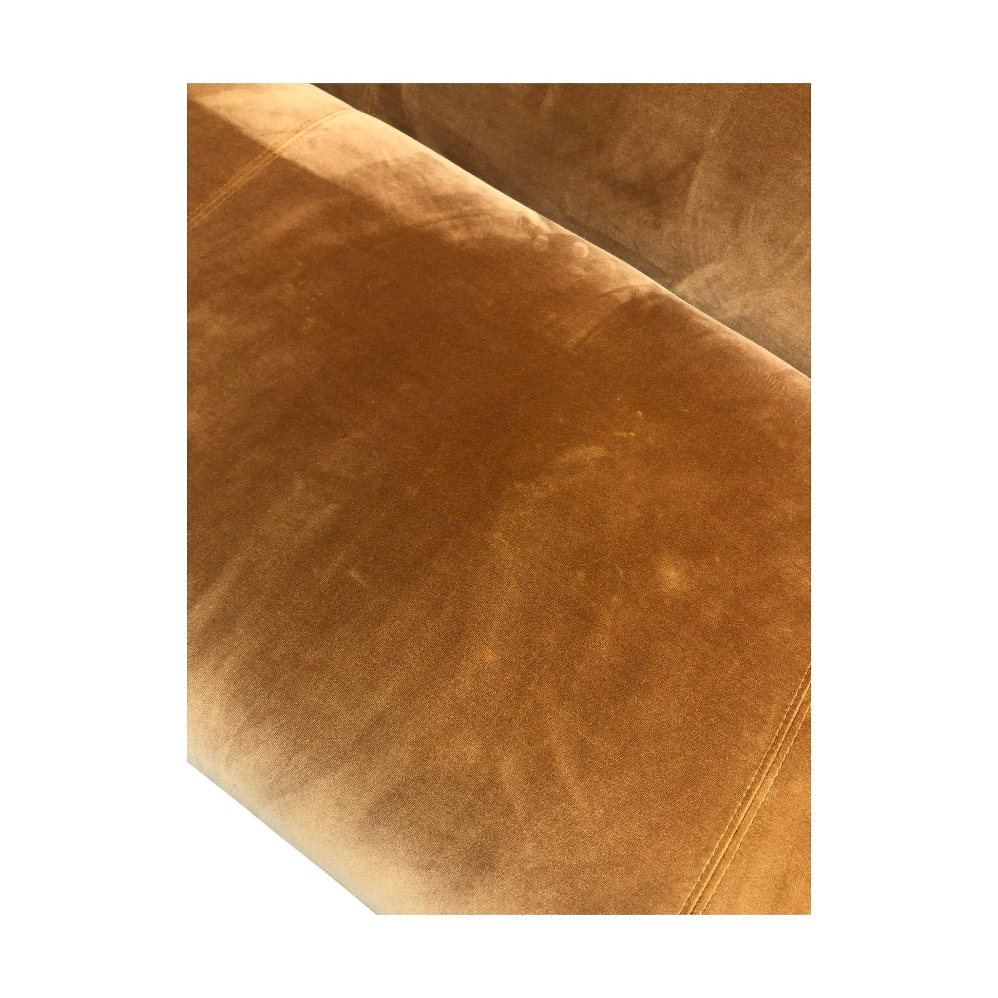 3-seter sofa fra SOFACOMPANY, oransje velour - Image 3