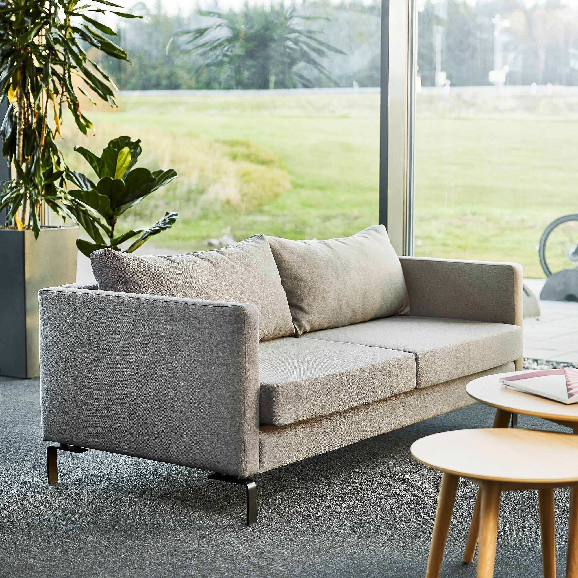 3-seter sofa, stoff ETNA, lys brun fra AJ Produkter - Image 3