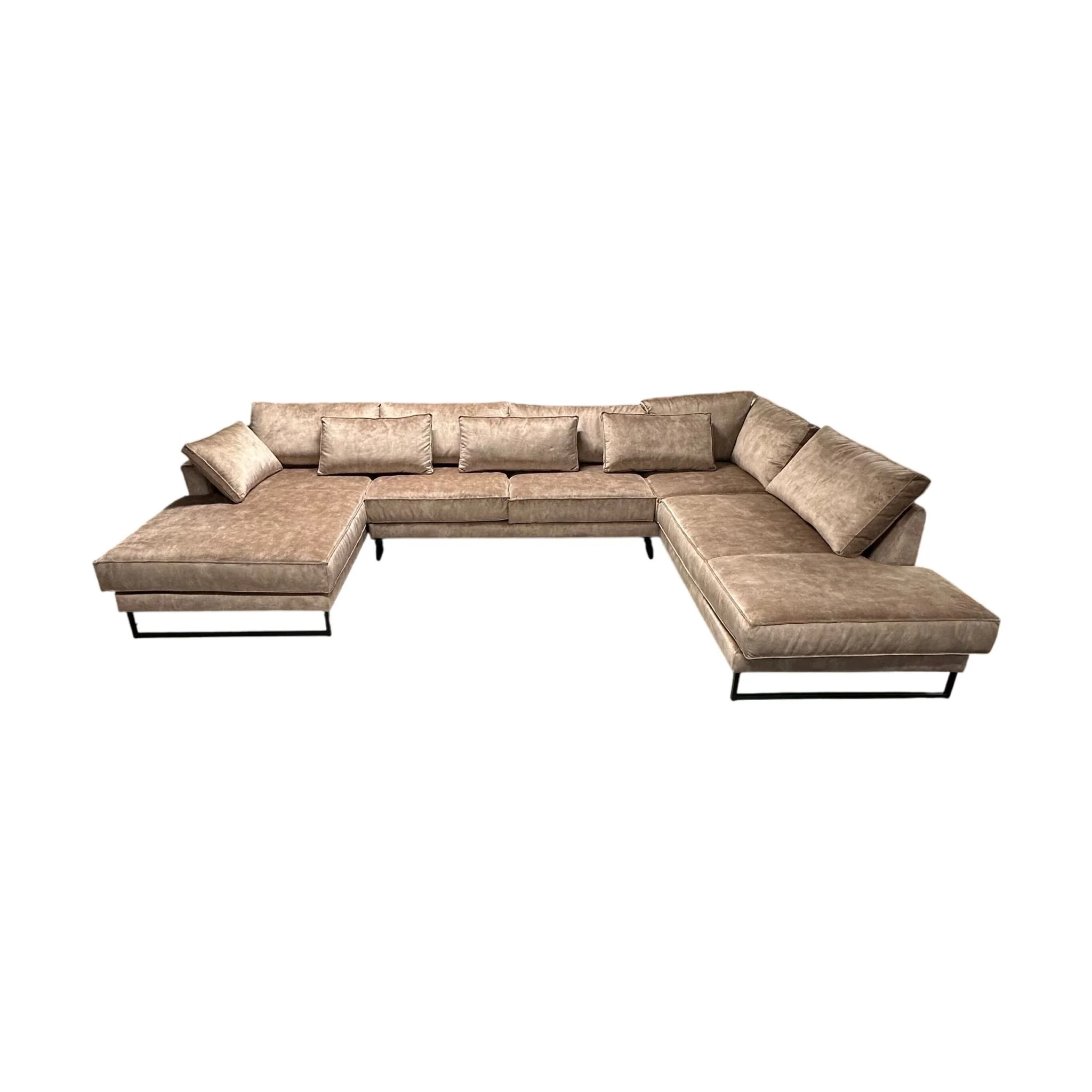 Ashford U-sofa fra A-Møbler, bronsje velour