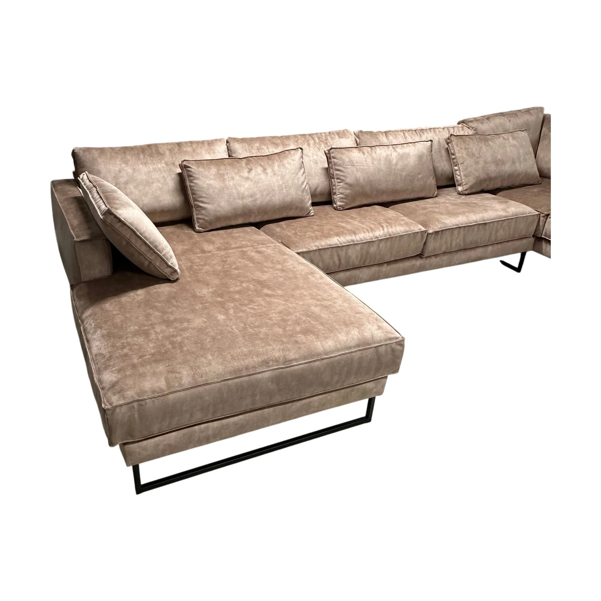 Ashford U-sofa fra A-Møbler, bronsje velour - Image 3