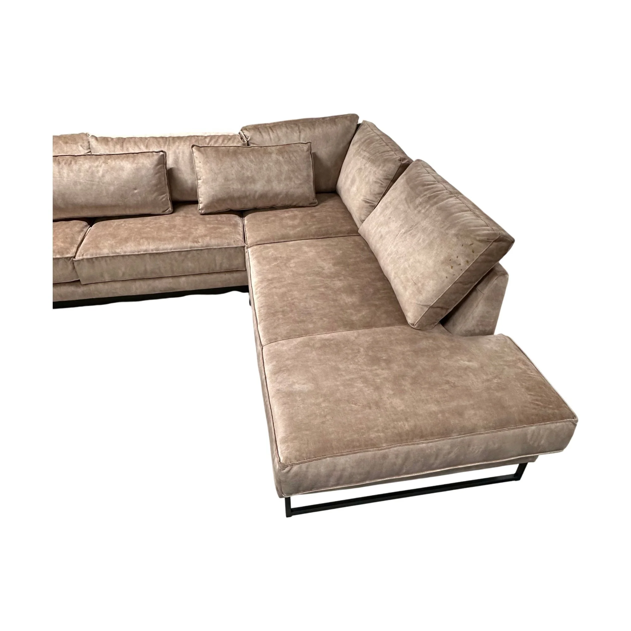 Ashford U-sofa fra A-Møbler, bronsje velour - Image 4