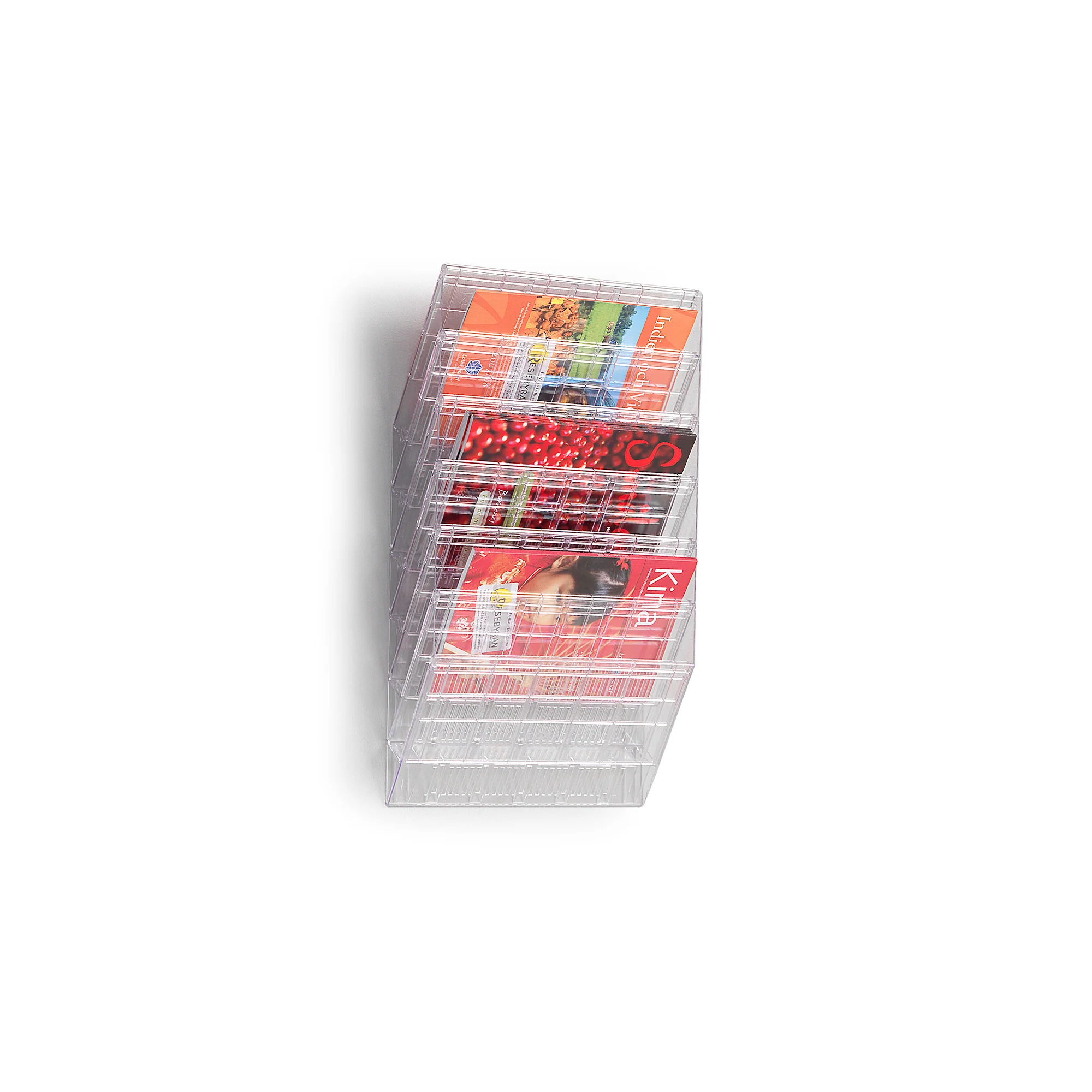 Brosjyrestativ INFORM, 6 rom, A4, liggende, transparent - Image 2