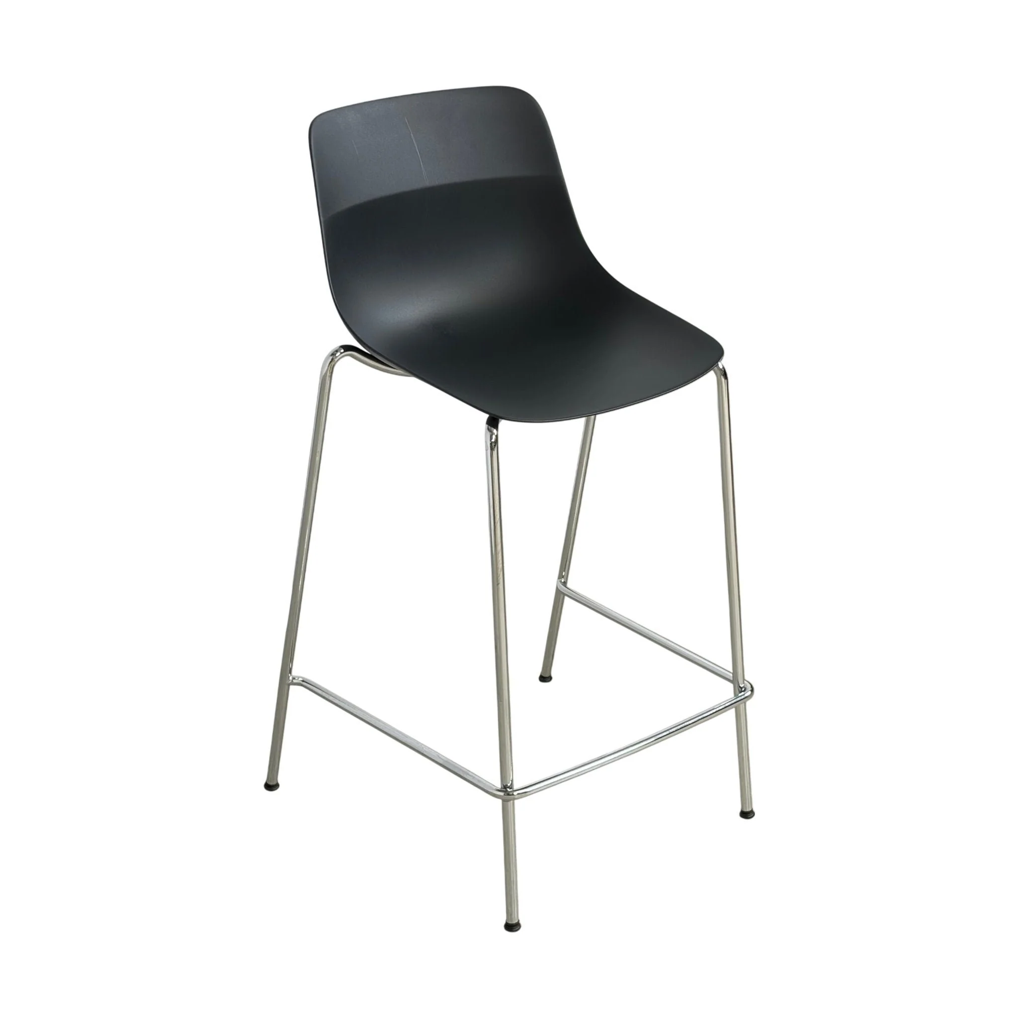 Brunner barstol, sort - Image 2