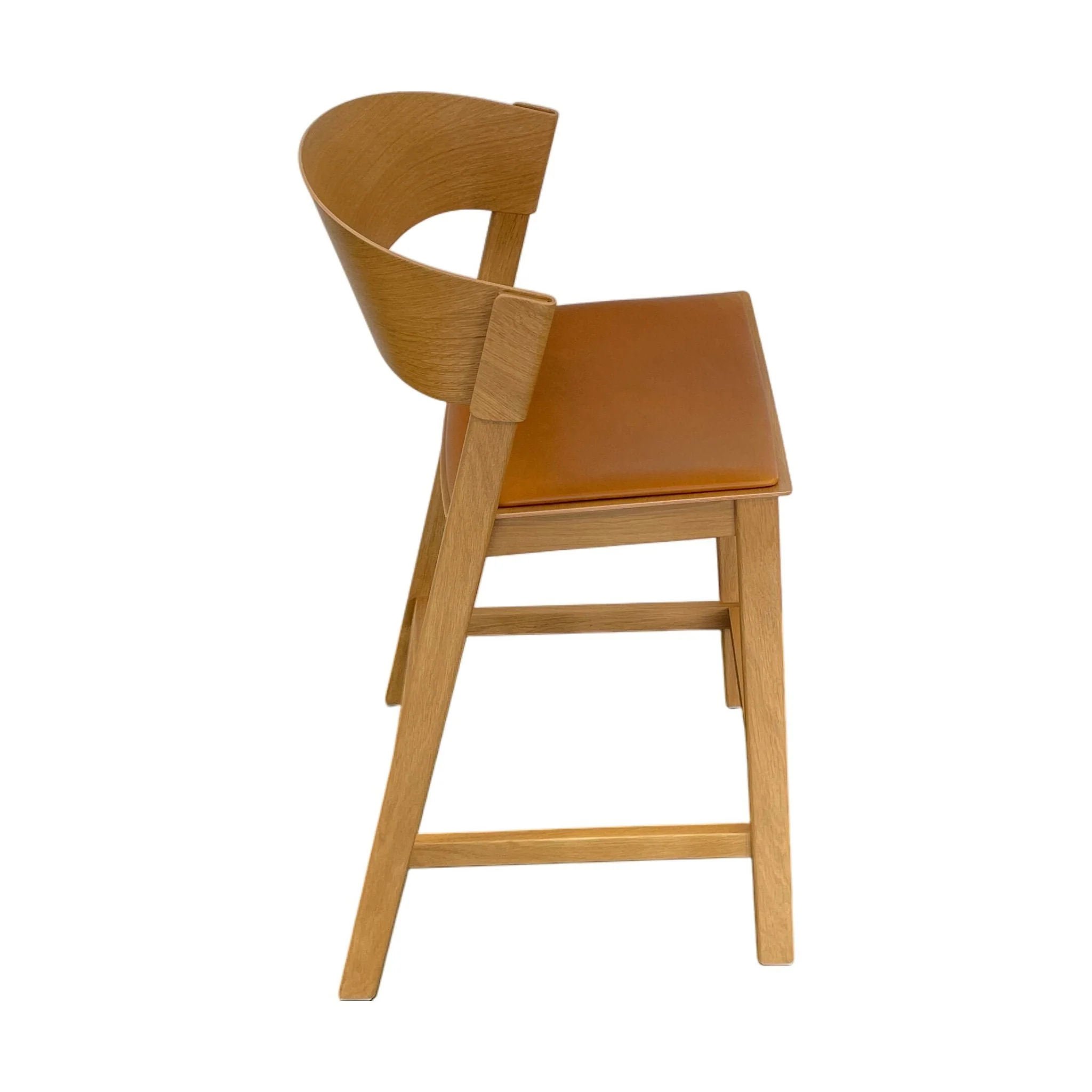 Cover Counter barstol fra Muuto, Cognac Leather Oak - Image 4