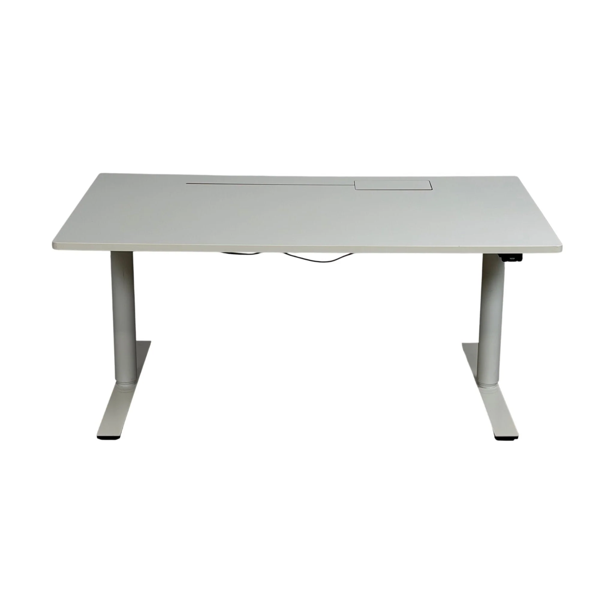 Dencon Delta elektrisk hev/senk skrivebord, hvit, 140x80 cm