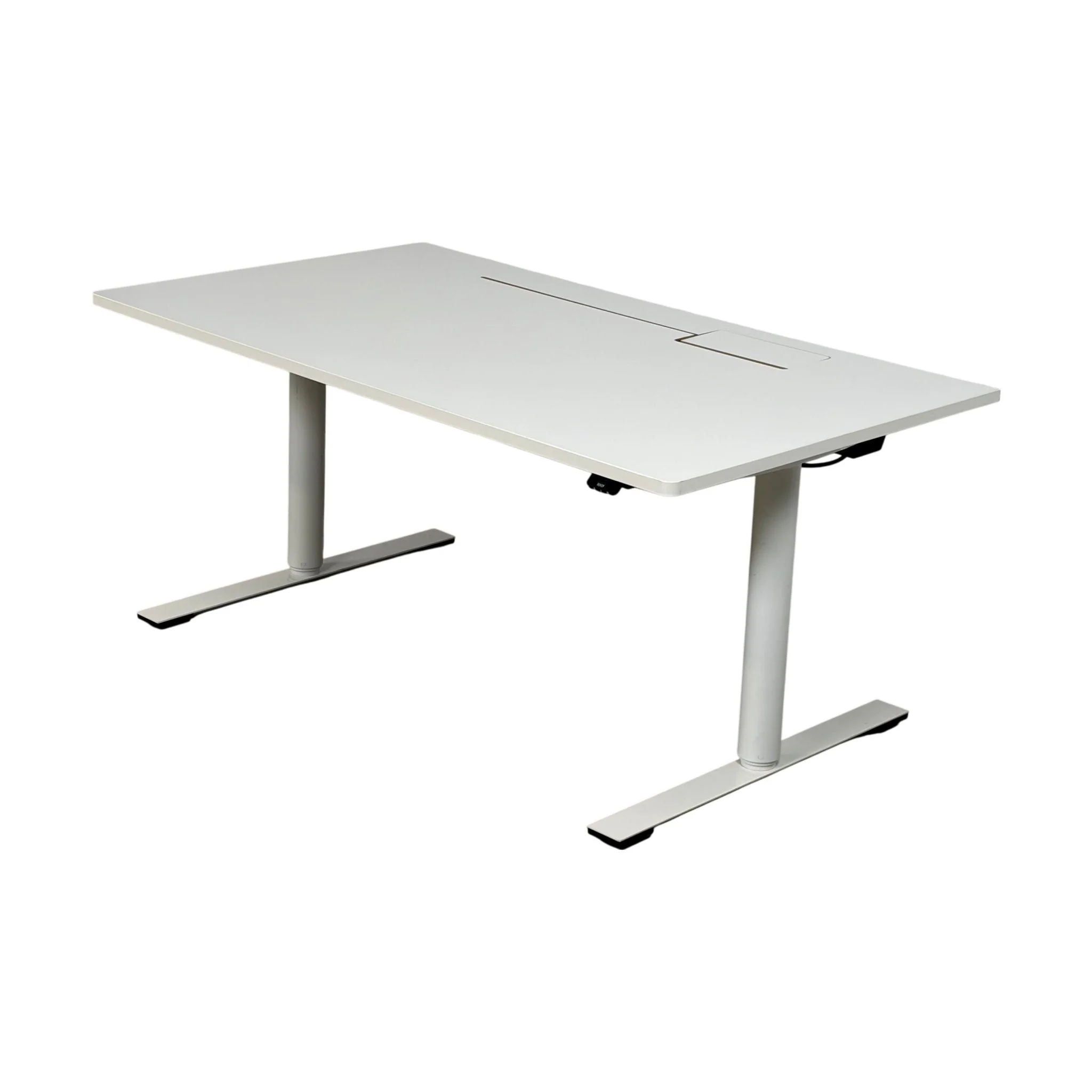 Dencon Delta elektrisk hev/senk skrivebord, hvit, 140x80 cm - Image 2
