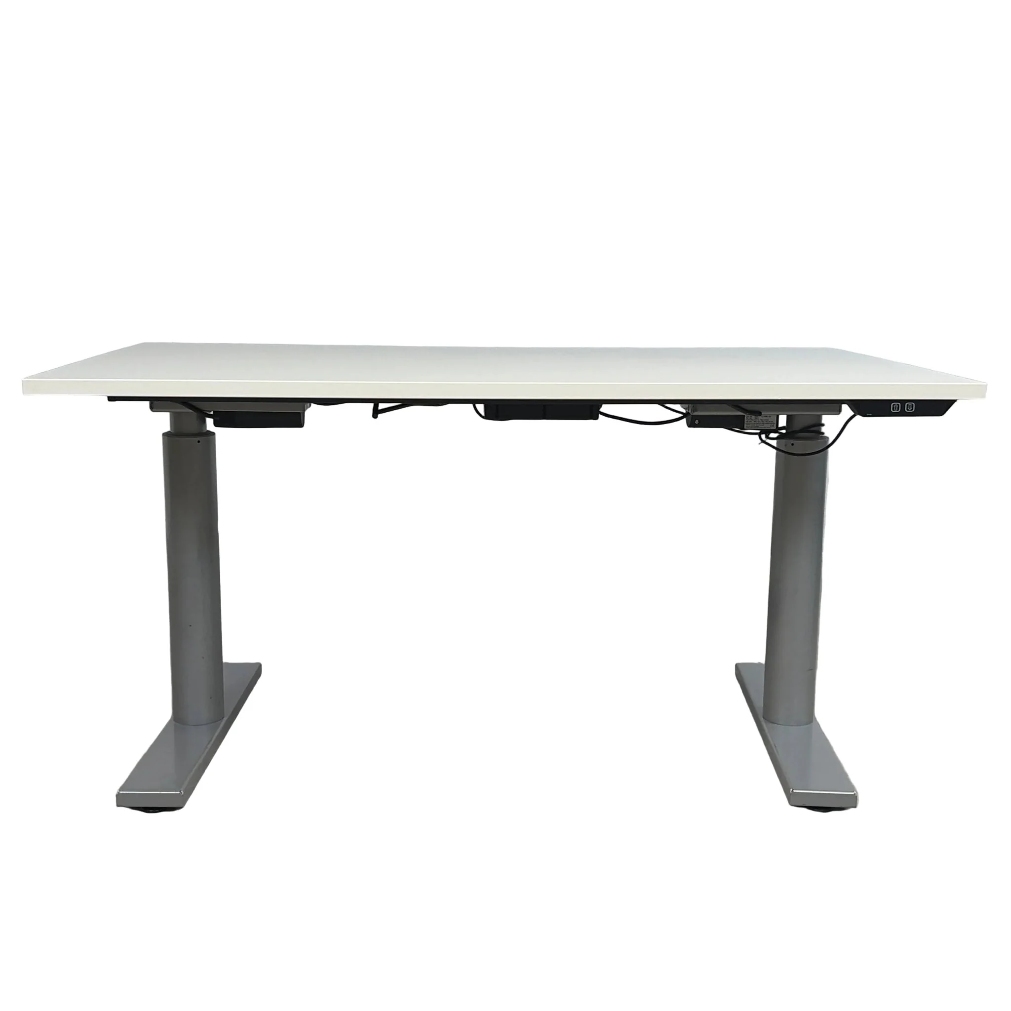 DUBA B8 elektrisk hev/senk skrivebord, hvit laminat, 120x80 cm