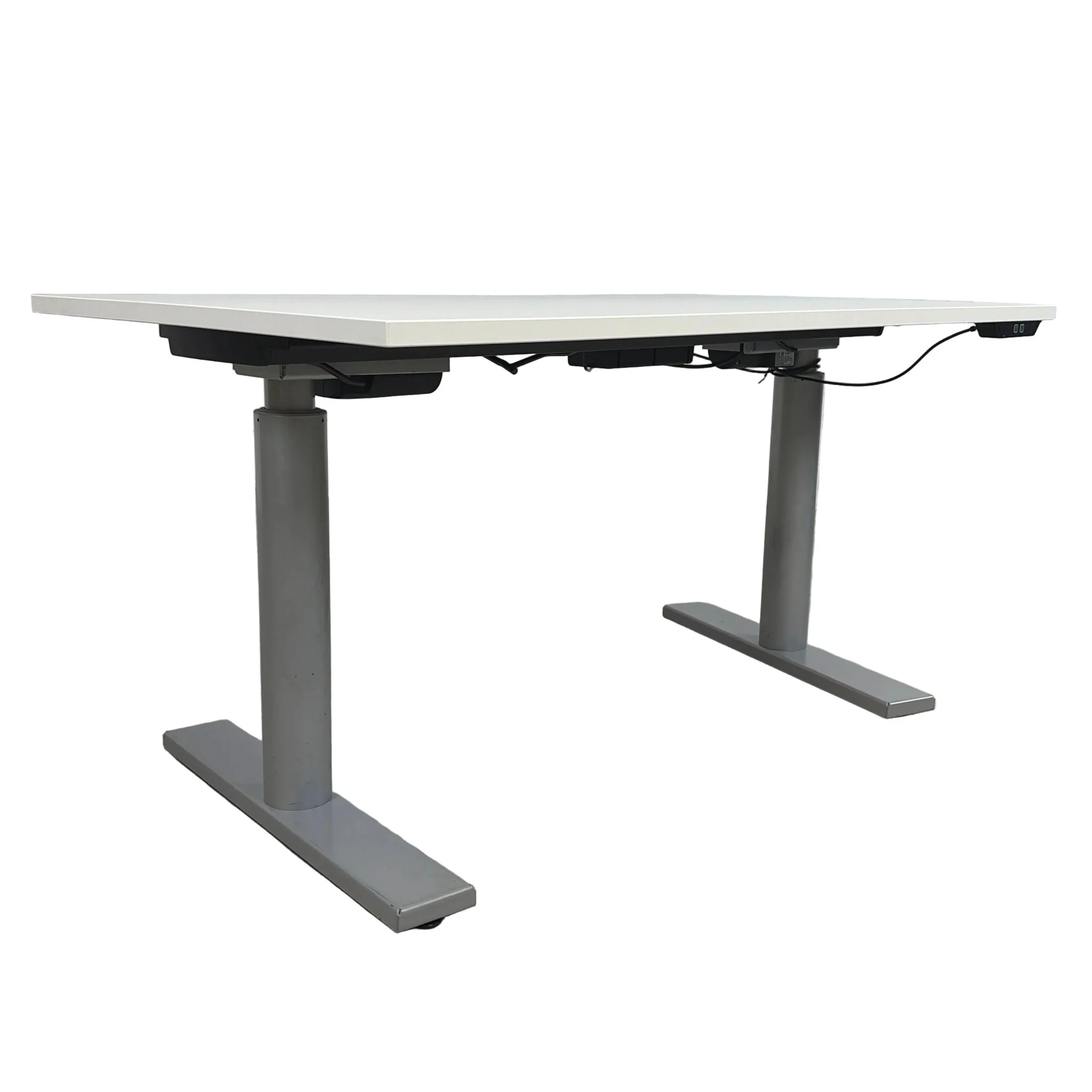 DUBA B8 elektrisk hev/senk skrivebord, hvit laminat, 120x80 cm - Image 3