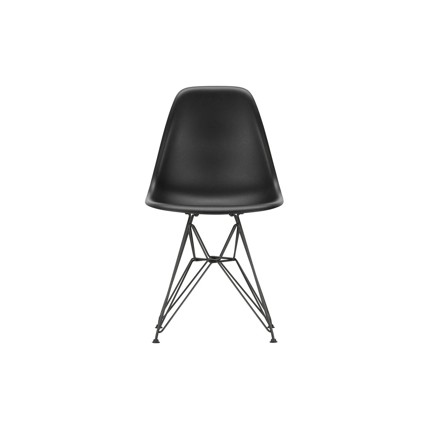 Eames spisestol fra Vitra, plast og sort