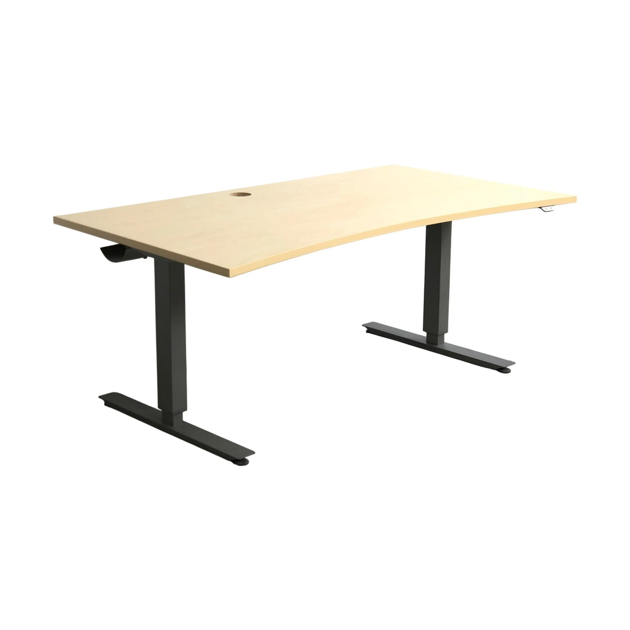 El hev/senk skrivebord med magebue fra EFG, trefarget, 160x90 cm - Image 3