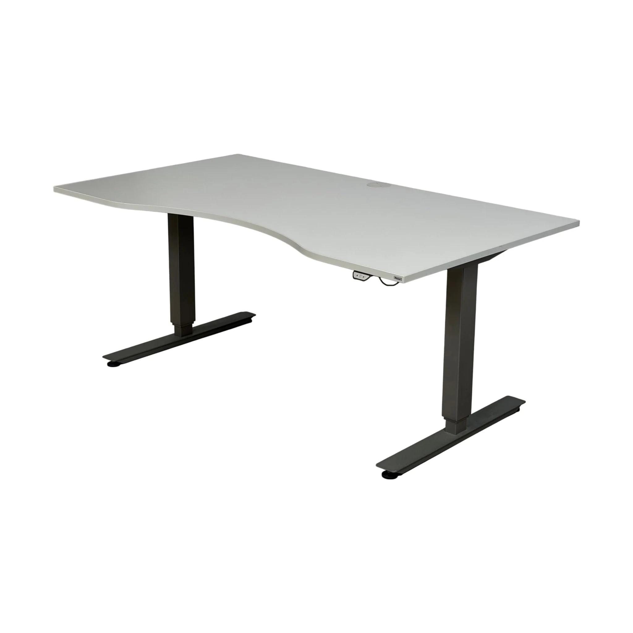 Elektrisk hev/senk skrivebord fra Kinnarps, grÄ, 160x90 cm - Image 2