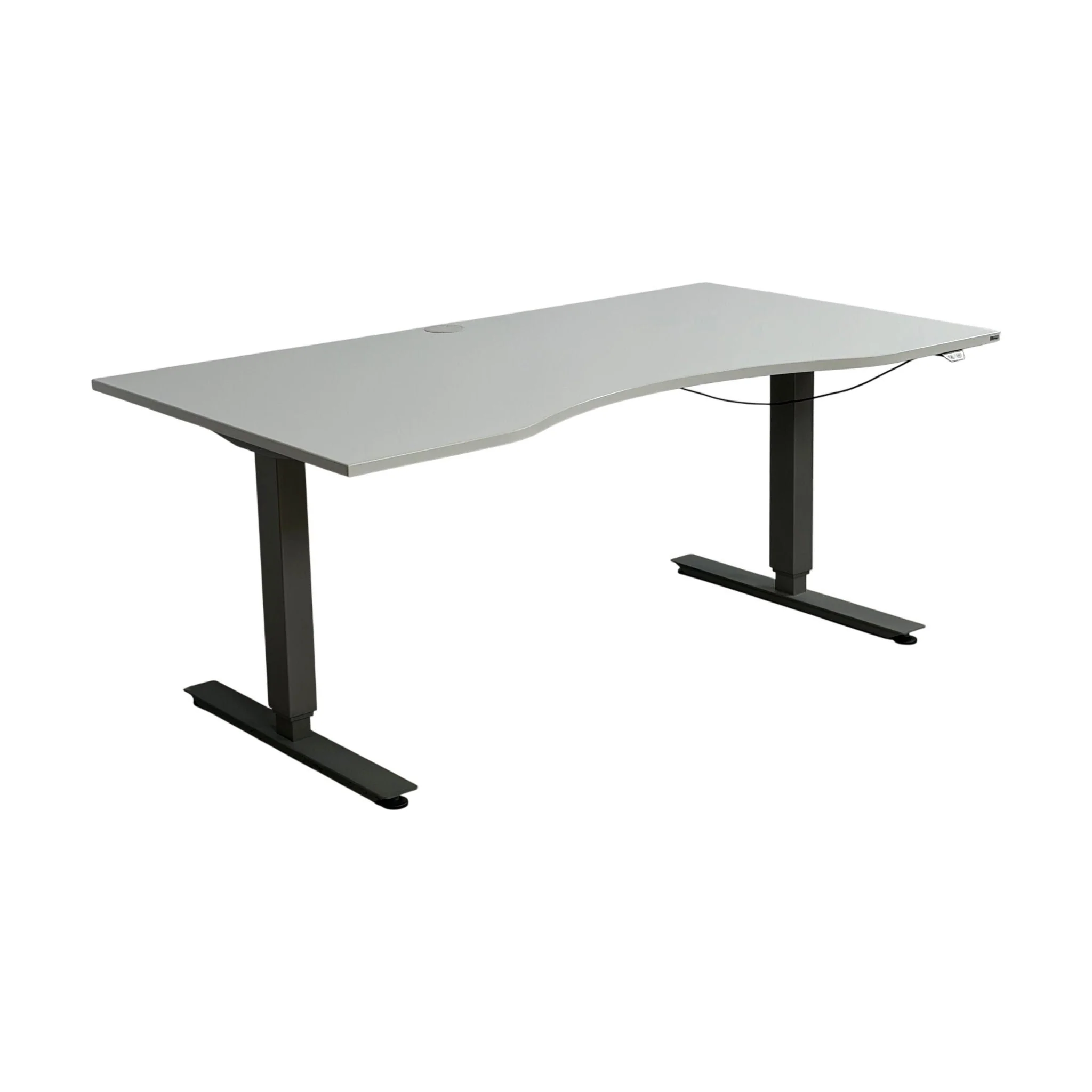 Elektrisk hev/senk skrivebord fra Kinnarps, grÄ, 160x90 cm - Image 3
