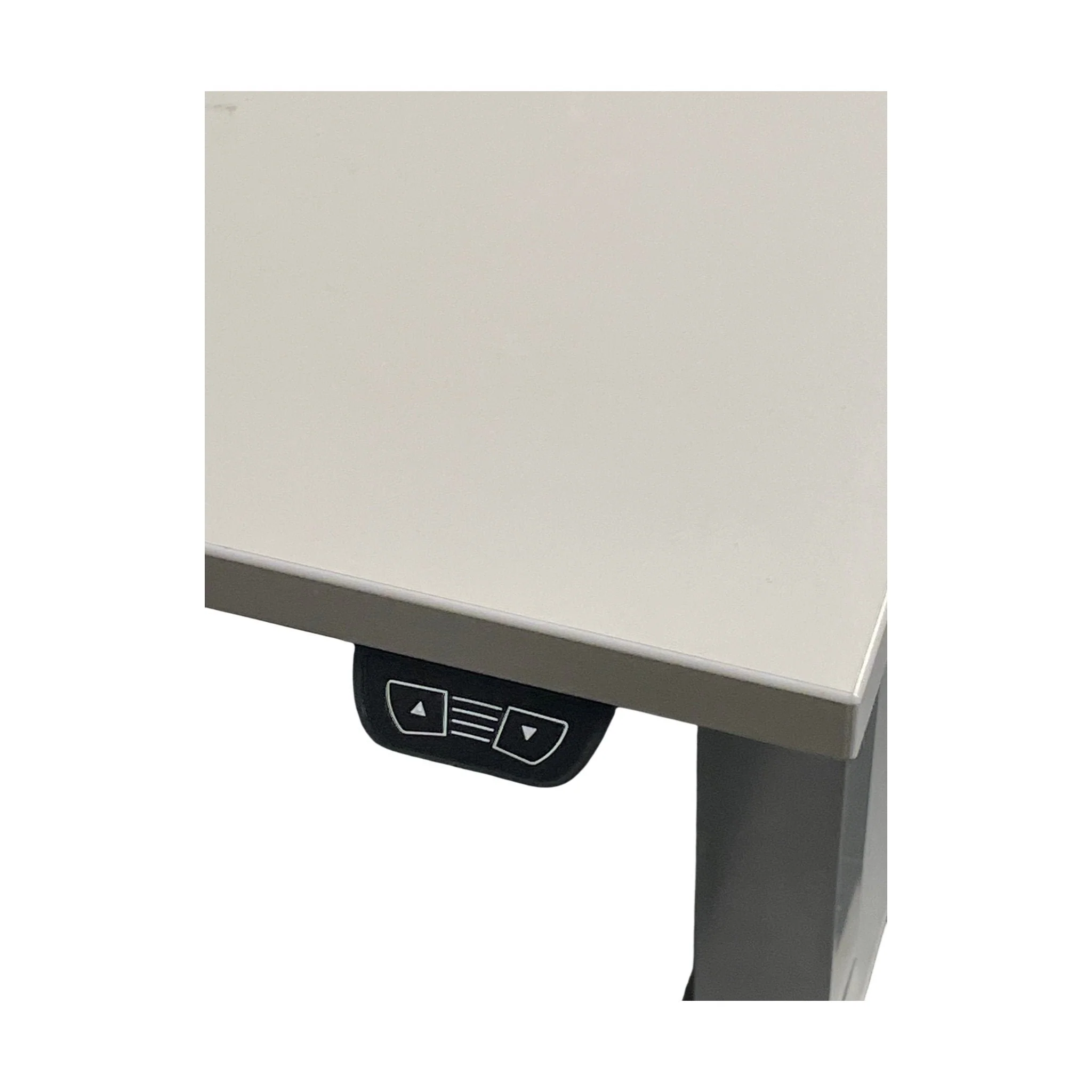 Elektrisk hev/senk skrivebord fra Kinnarps, hvit laminat, 160x80 cm - Image 2