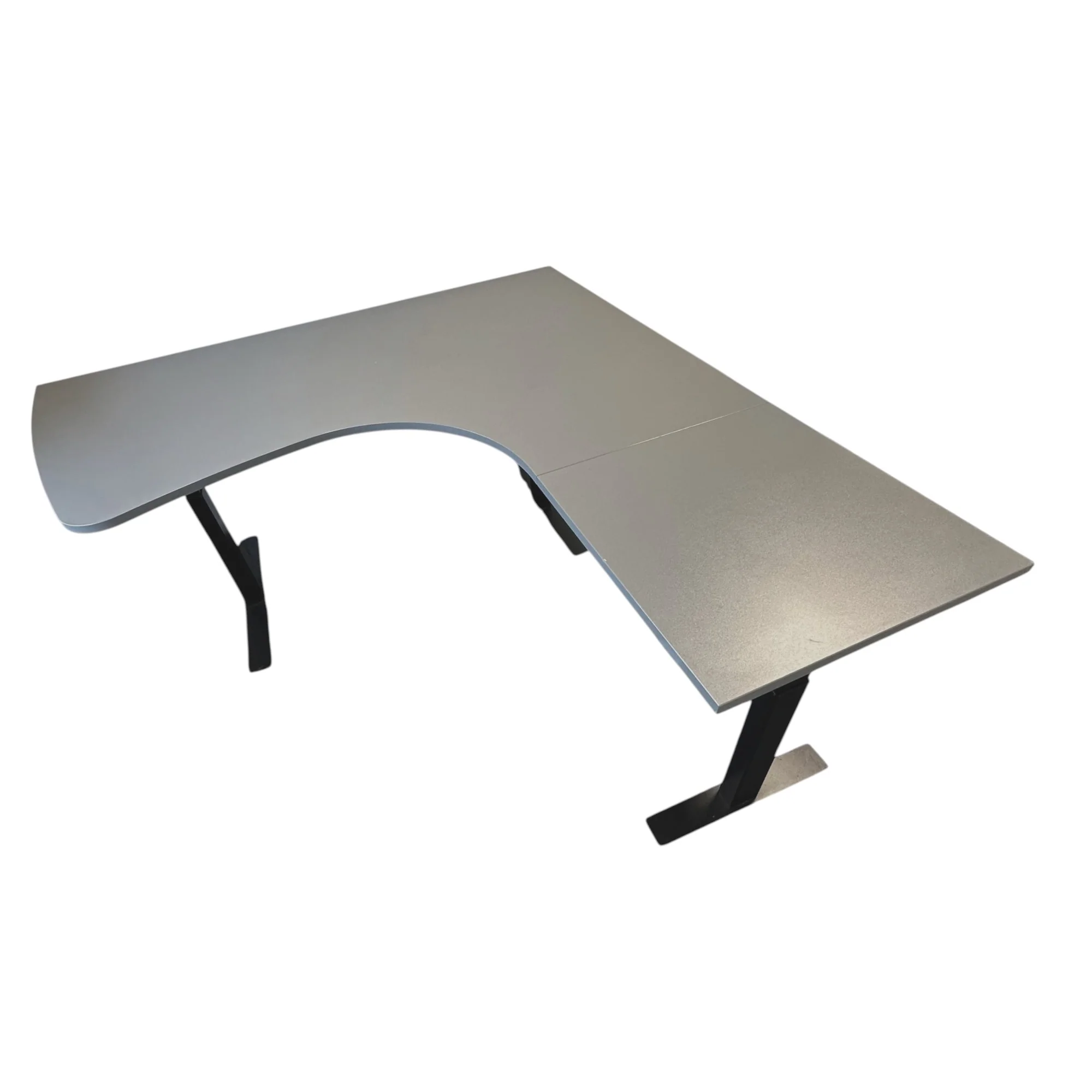 Elektrisk hev/senk skrivebord fra Linak, grÄ, 180x180 cm - Image 2