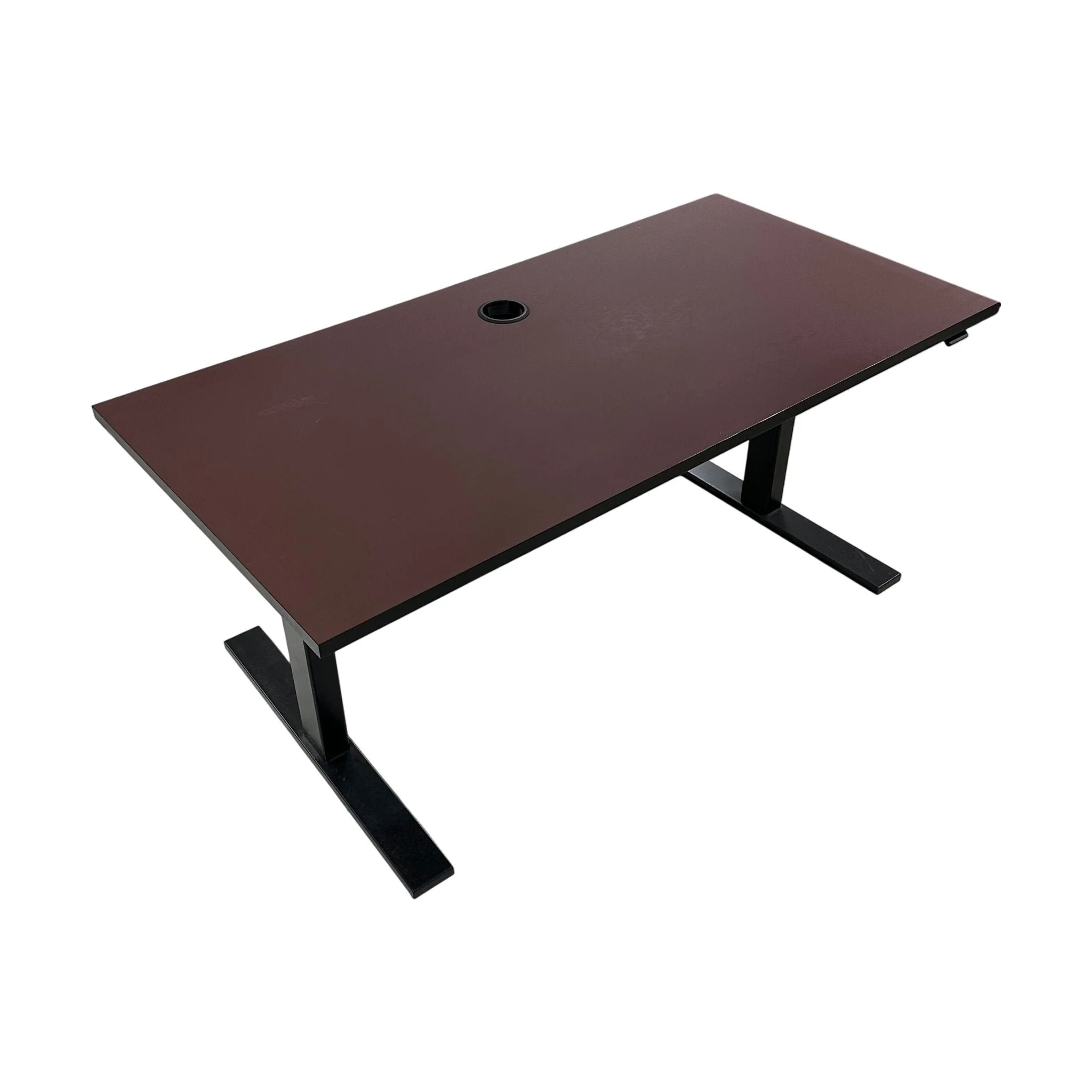 Elektrisk hev/senk skrivebord fra Linak, rød, 140x70 cm - Image 2