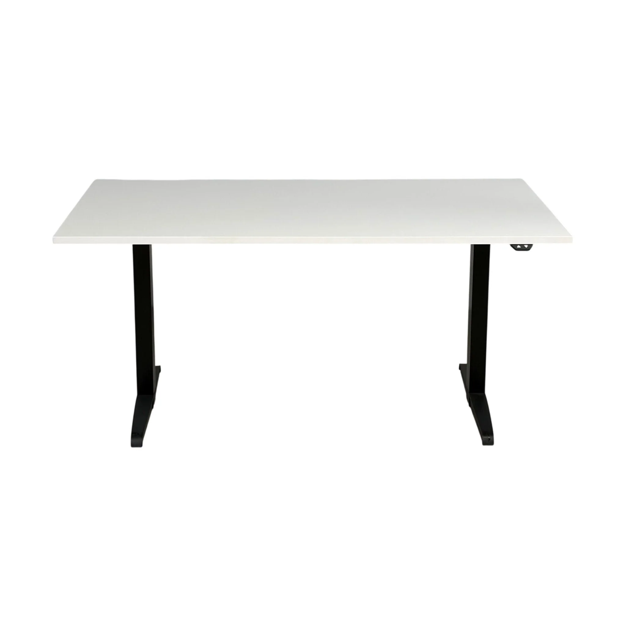 Elektrisk hev/senk skrivebord, hvit, 140x80 cm