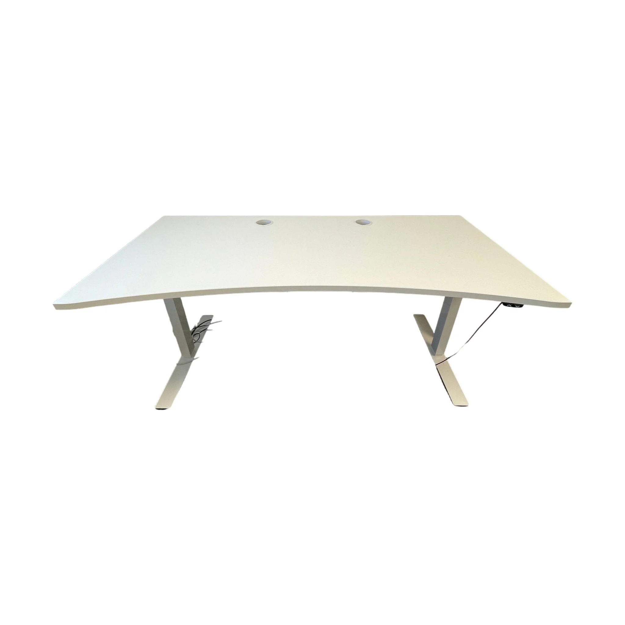 Elektrisk hev/senk skrivebord, hvit, 160x80 cm