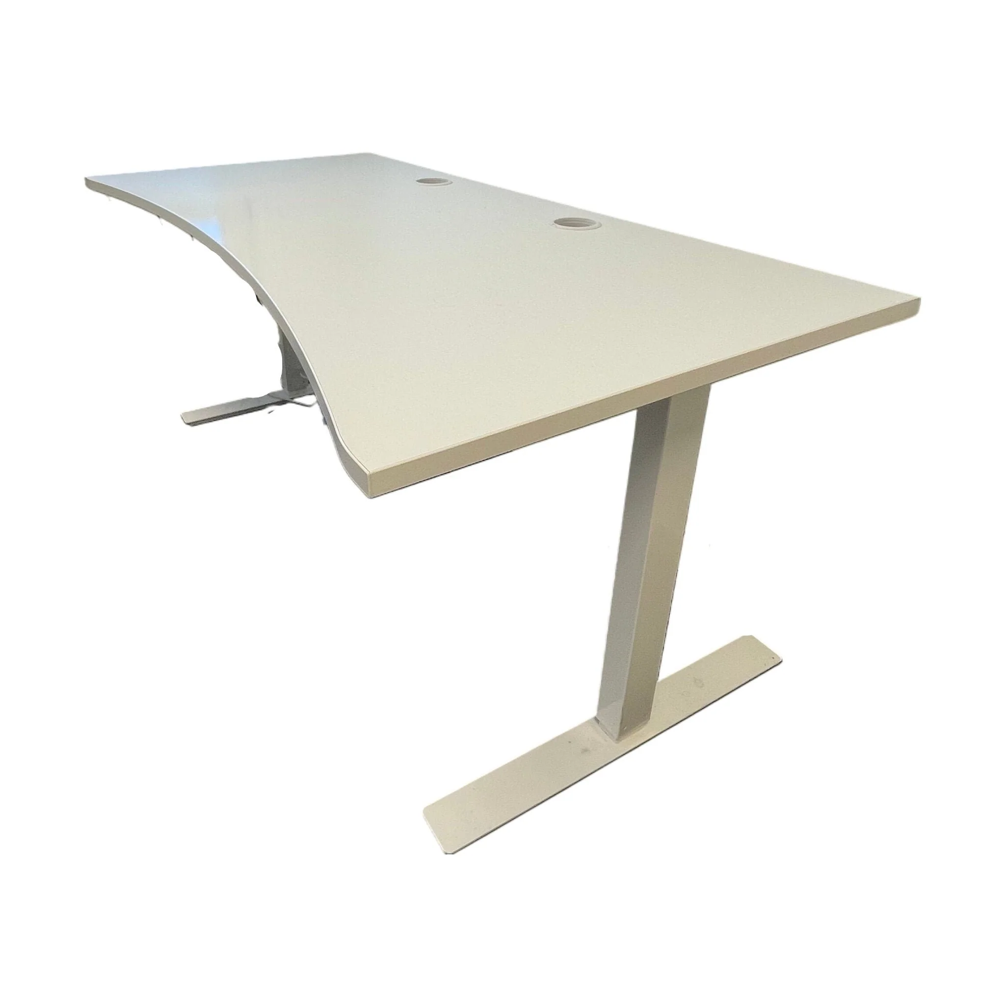 Elektrisk hev/senk skrivebord, hvit, 160x80 cm - Image 2