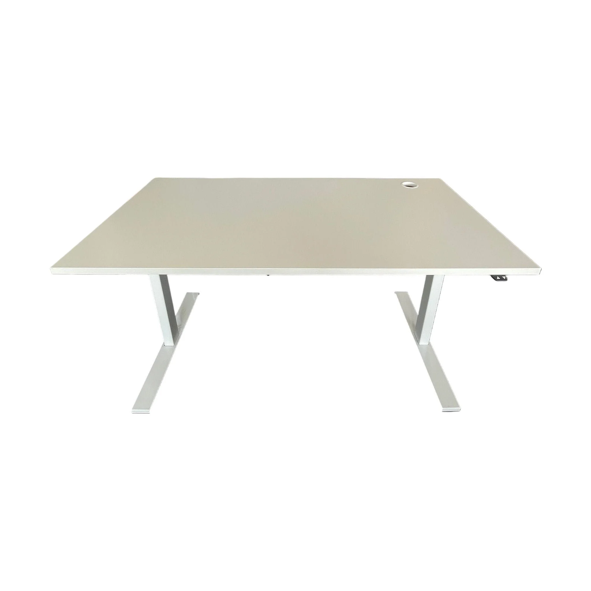 Elektrisk hev/senk skrivebord, hvit, 160x80 cm