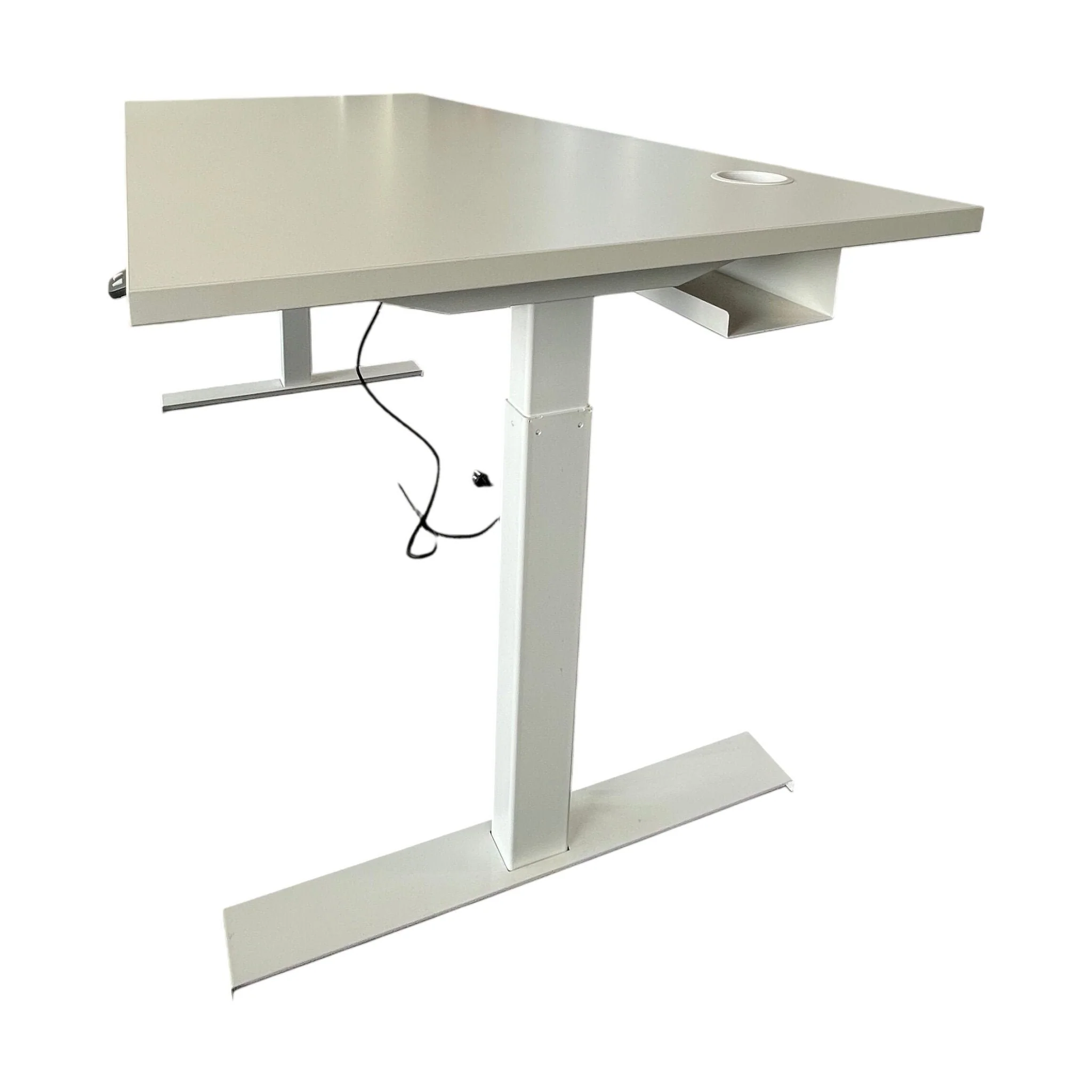 Elektrisk hev/senk skrivebord, hvit, 160x80 cm - Image 3