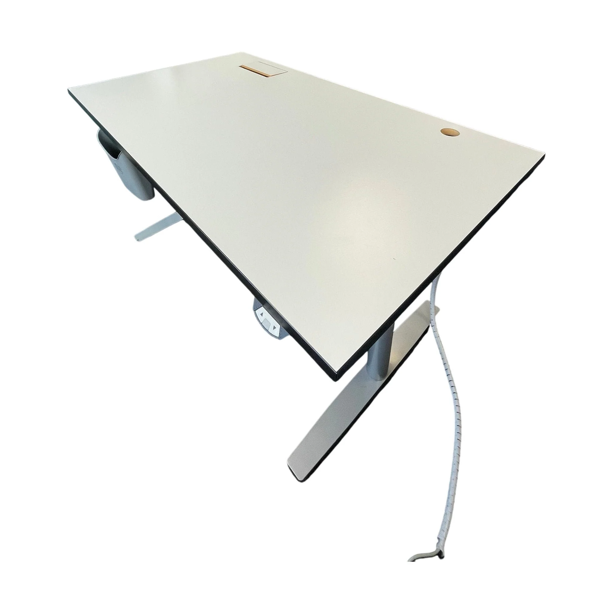 Elektrisk hev/senk skrivebord, hvit, 160x90 cm - Image 2