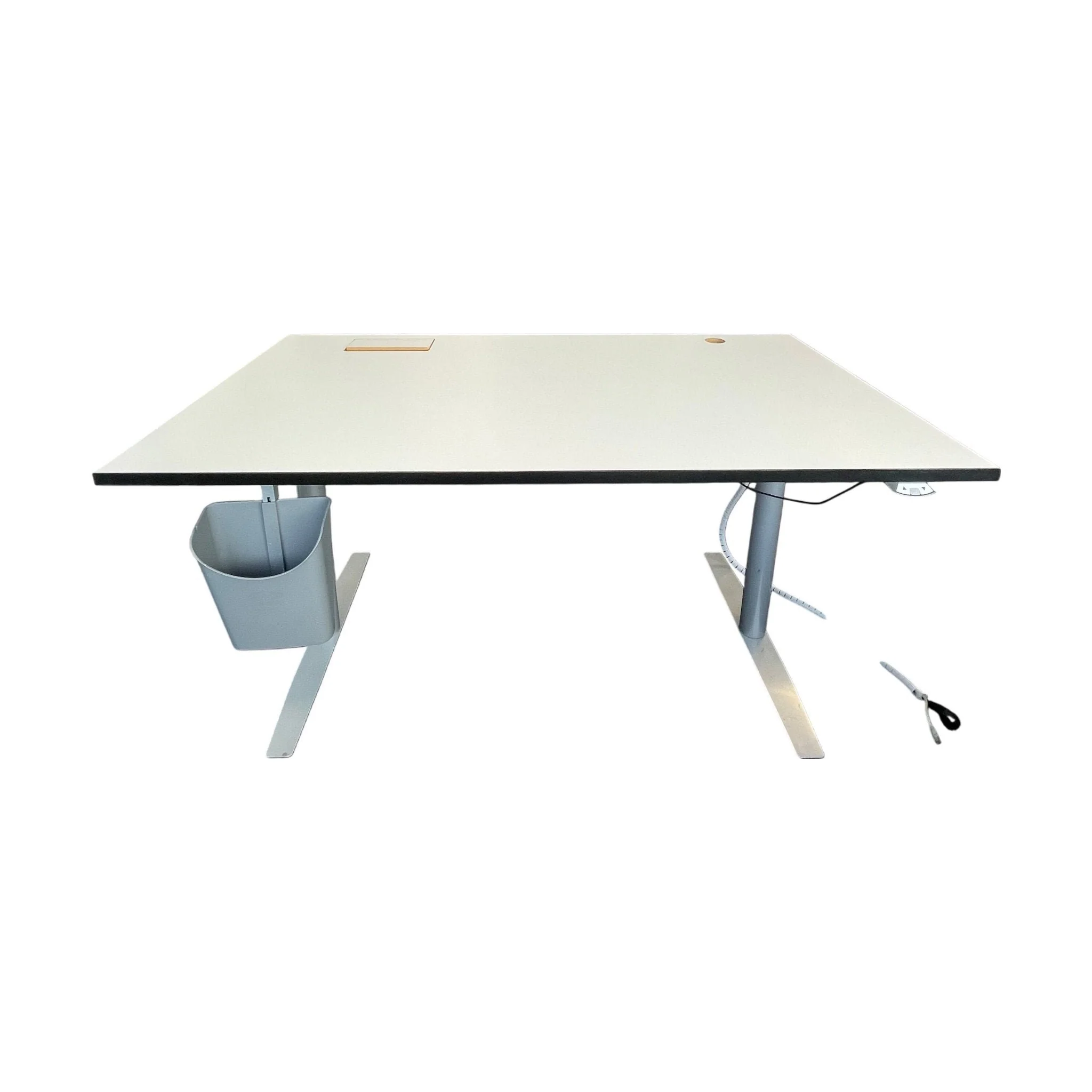 Elektrisk hev/senk skrivebord, hvit, 160x90 cm - Image 3
