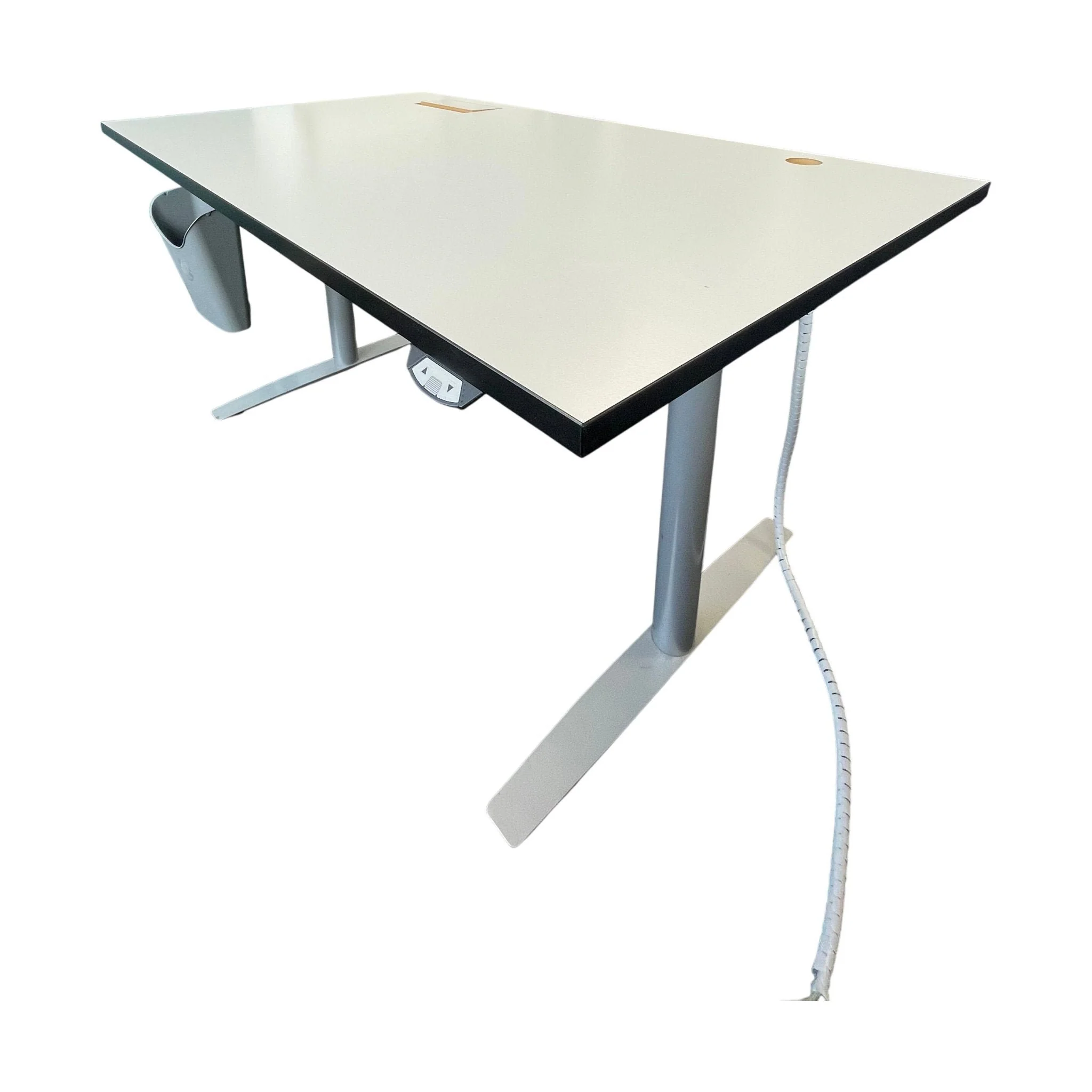 Elektrisk hev/senk skrivebord, hvit, 160x90 cm - Image 4