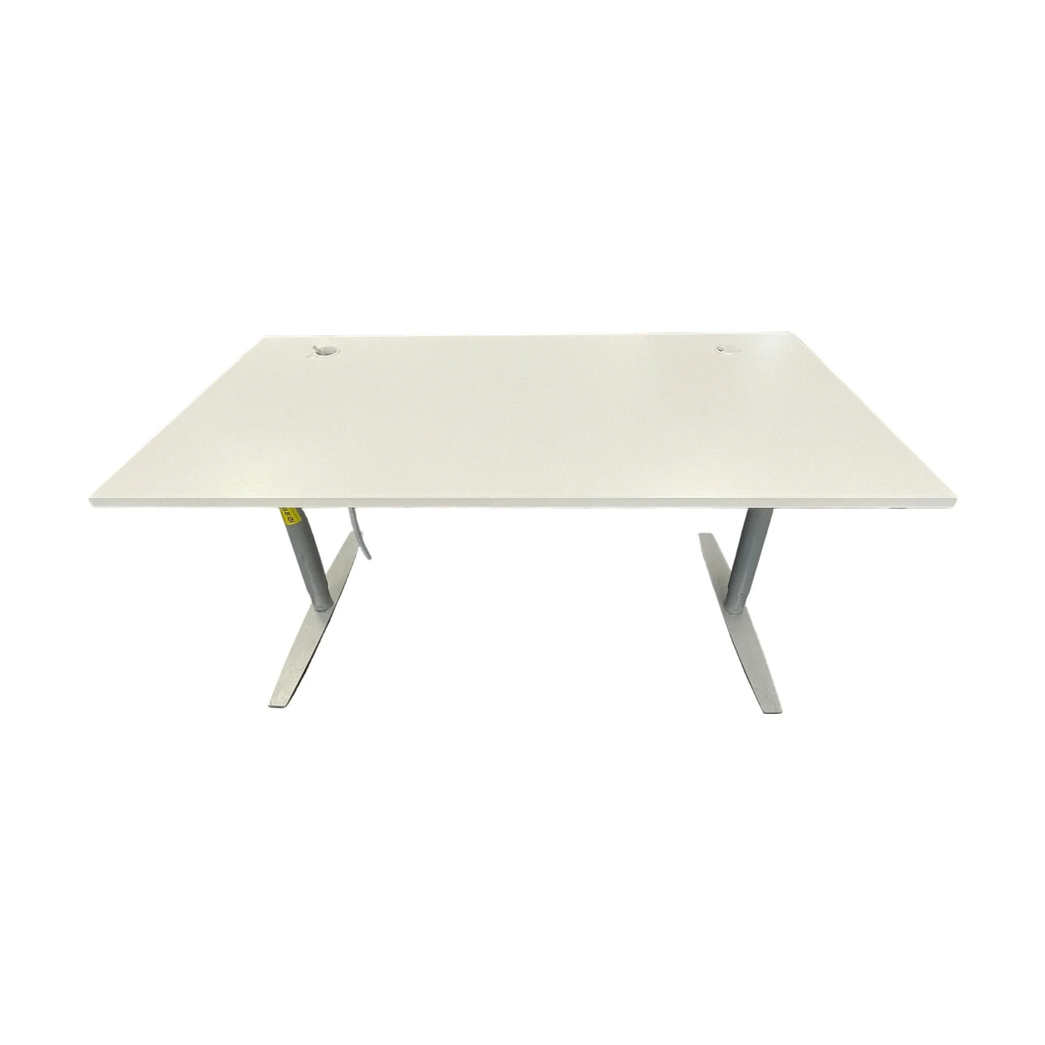 Elektrisk hev/senk skrivebord, hvit laminat, 160x80 cm