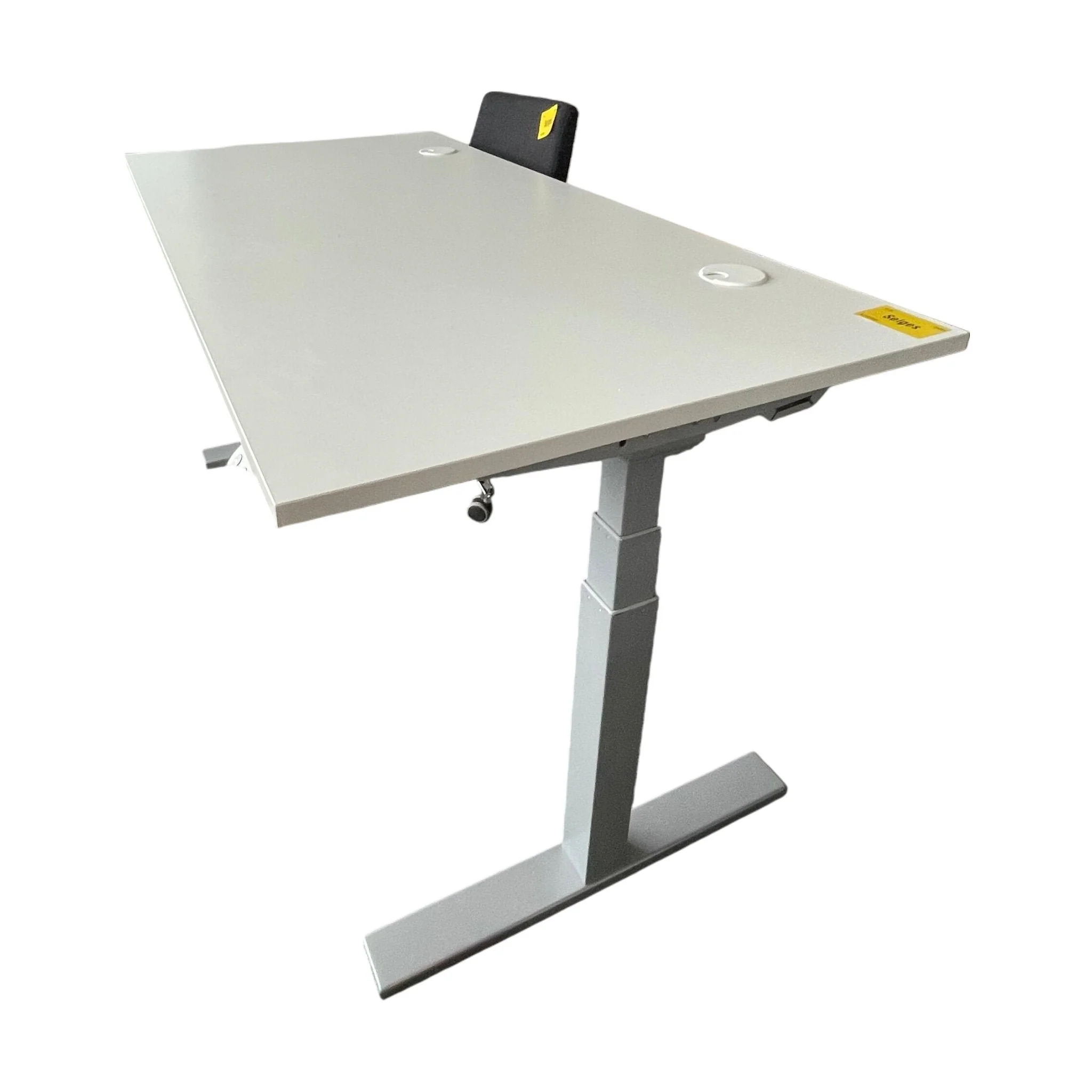Elektrisk hev/senk skrivebord, hvit laminat, 160x80 cm - Image 3