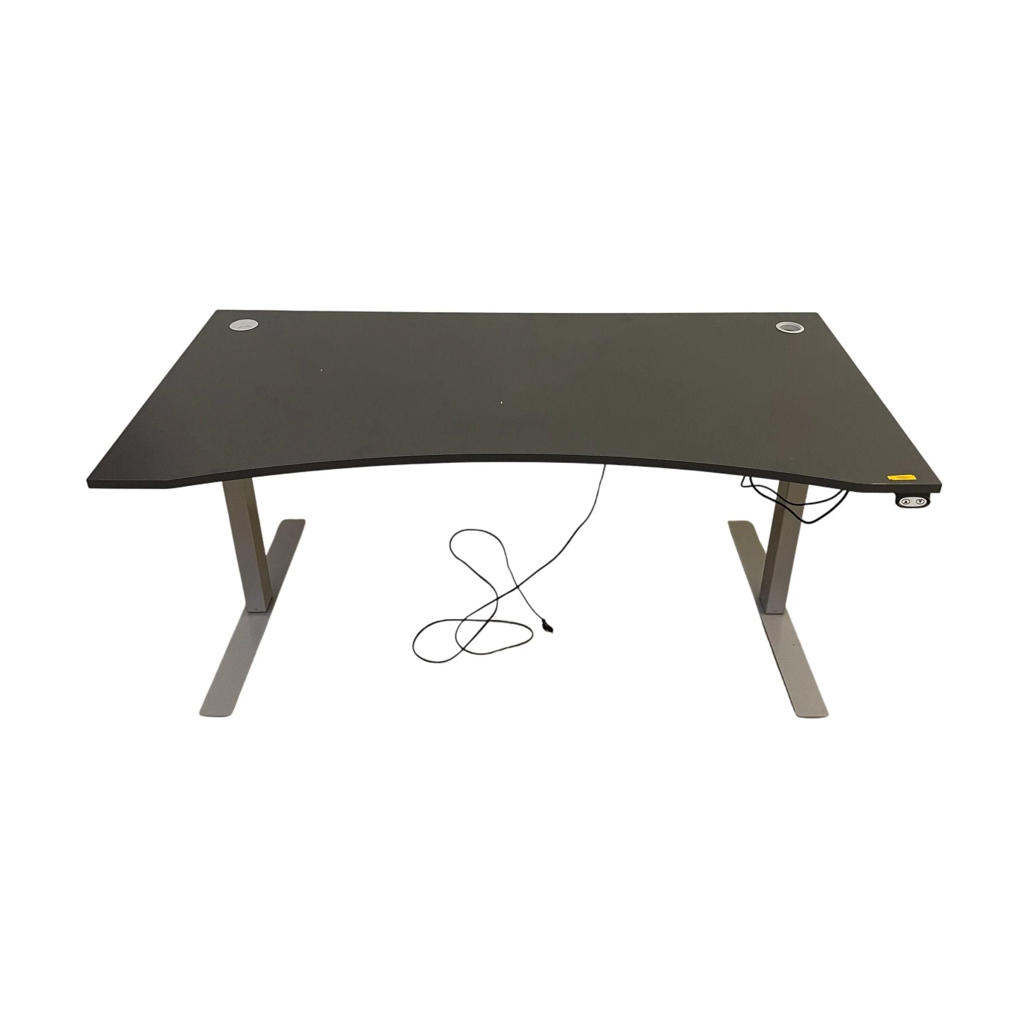 Elektrisk hev senk skrivebord med grÄ plate, 160x80x72 cm