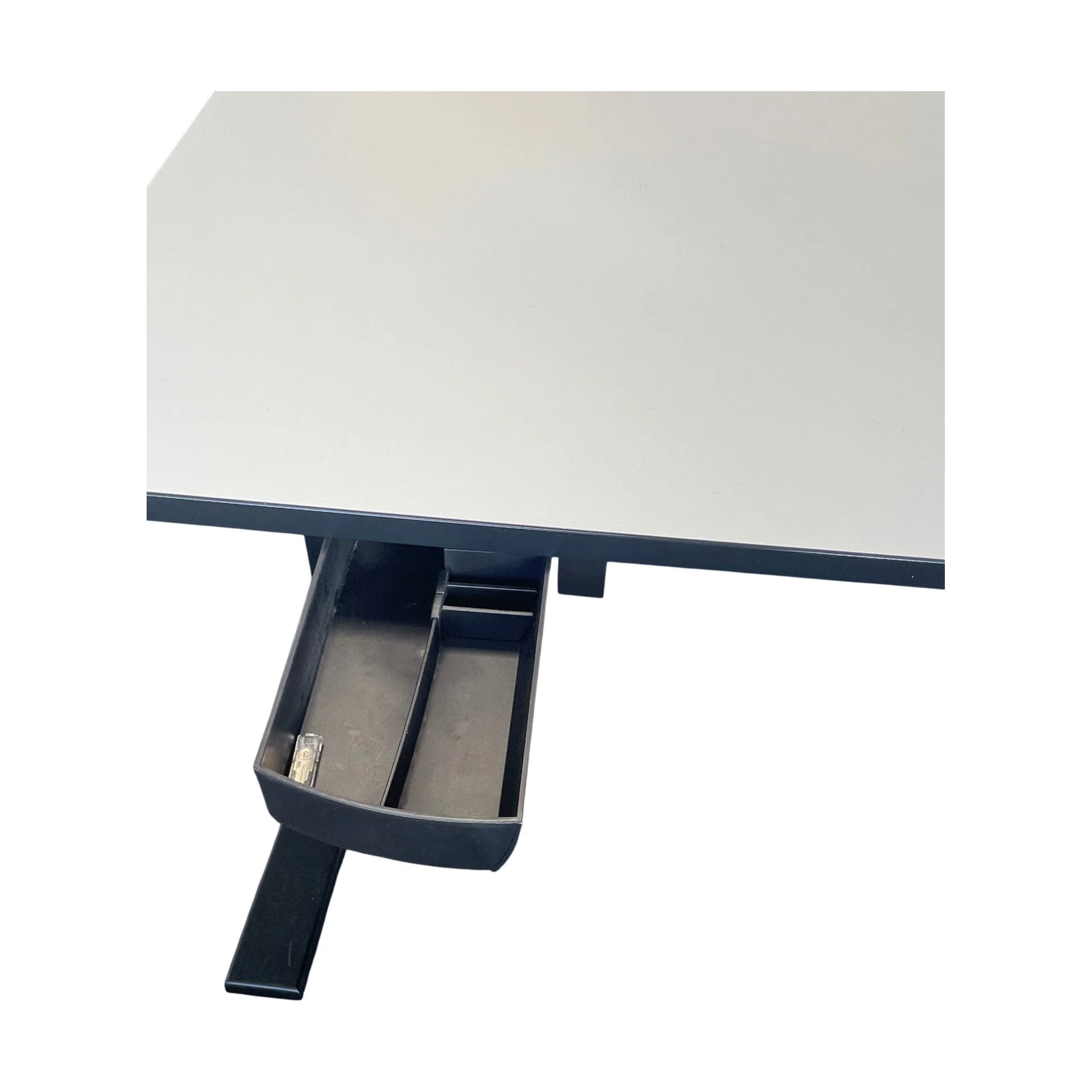 Elektrisk hev/senk skrivebord, sort og hvit, 160x80 cm - Image 3