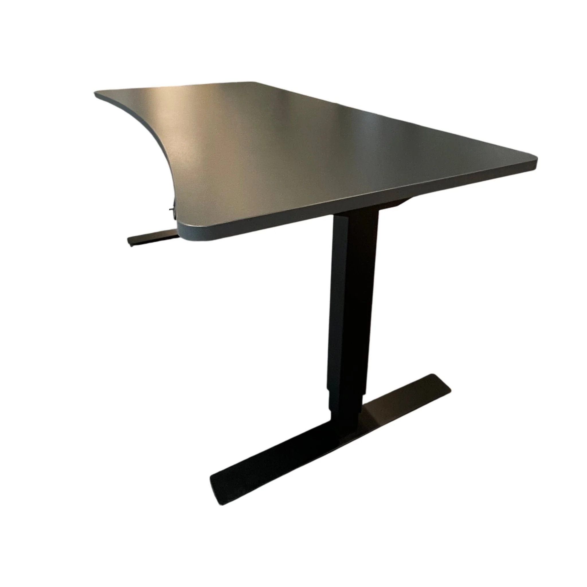 Elektrisk hev/senk skrivebord, svart, 160x80 cm - Image 2