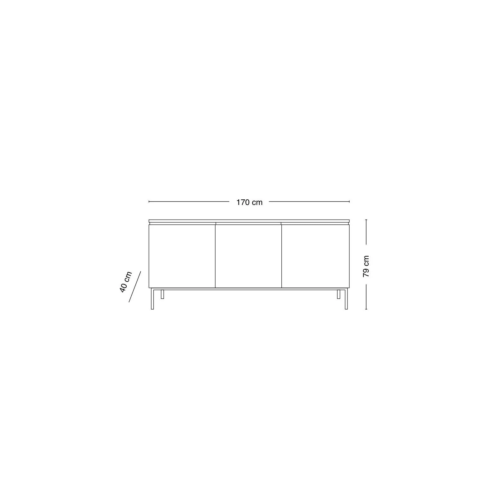 Ella Skjenk natur - 170x40x79 cm fra Kid - Image 7