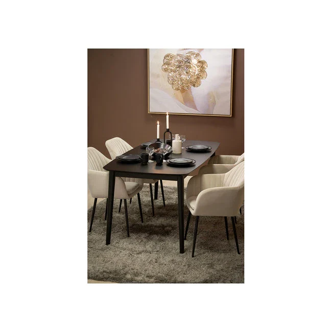 Emilia spisestol, velour, hvit - Image 2