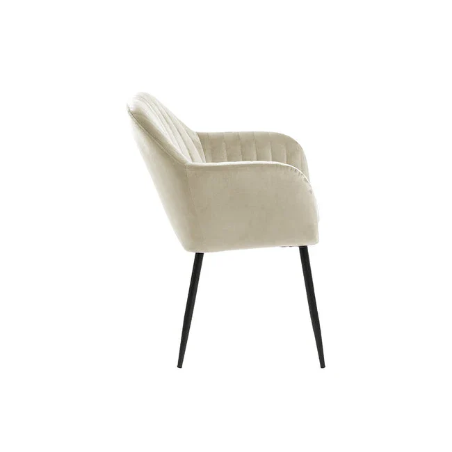 Emilia spisestol, velour, hvit - Image 3