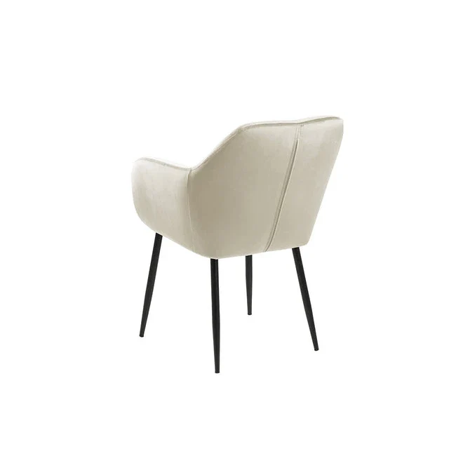 Emilia spisestol, velour, hvit - Image 4