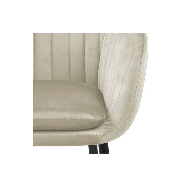 Emilia spisestol, velour, hvit - Image 7
