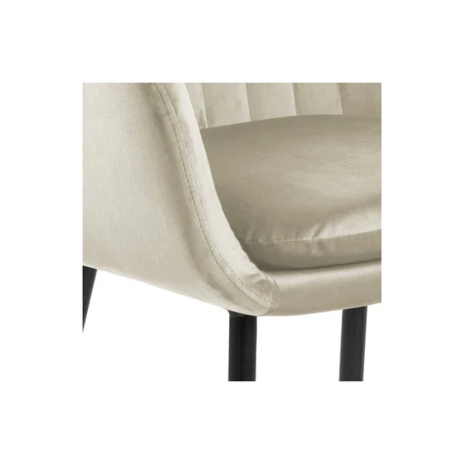 Emilia spisestol, velour, hvit - Image 8