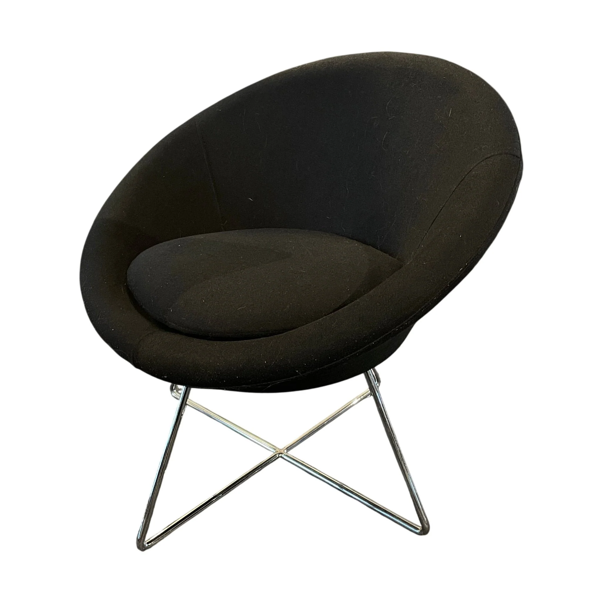Frigaard loungestol, sort med krom ben - Image 2