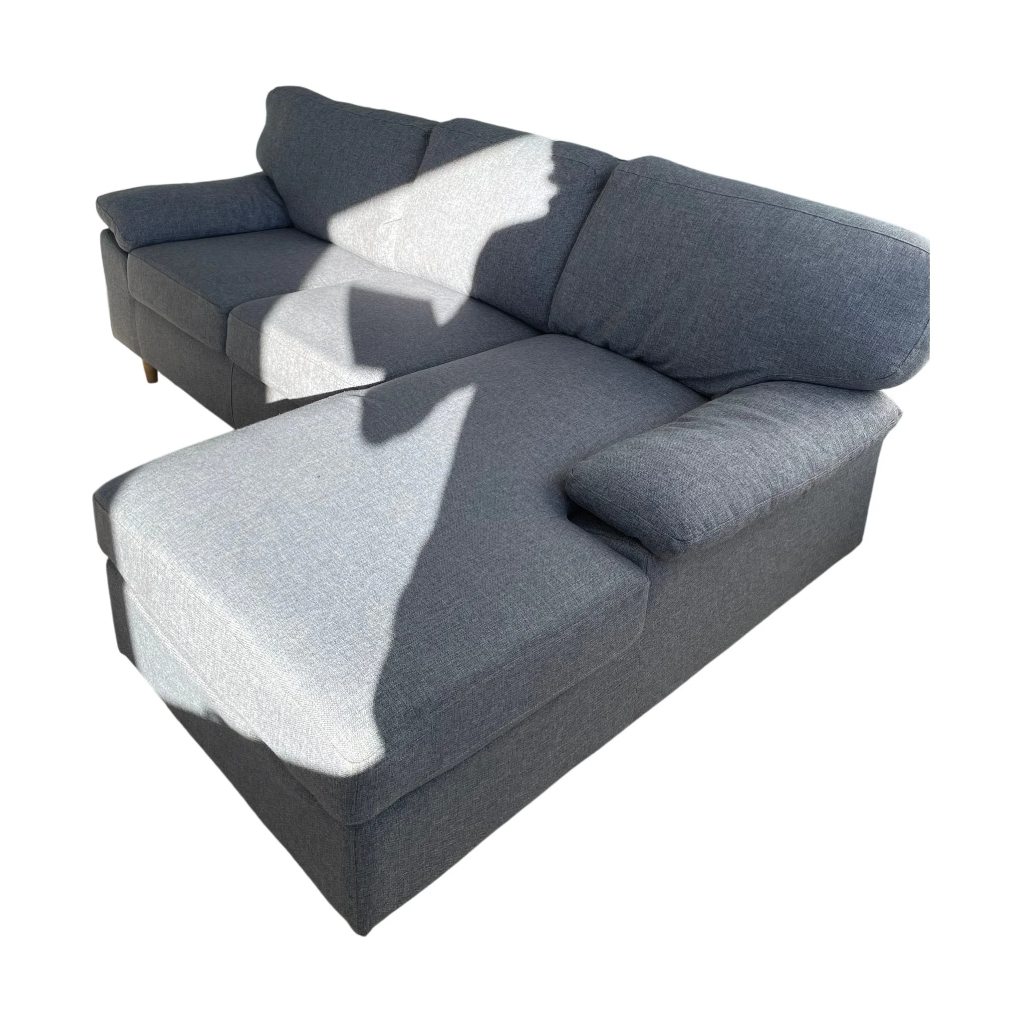 Grå Gedved sofa med sjeselong fra Jysk - Image 3