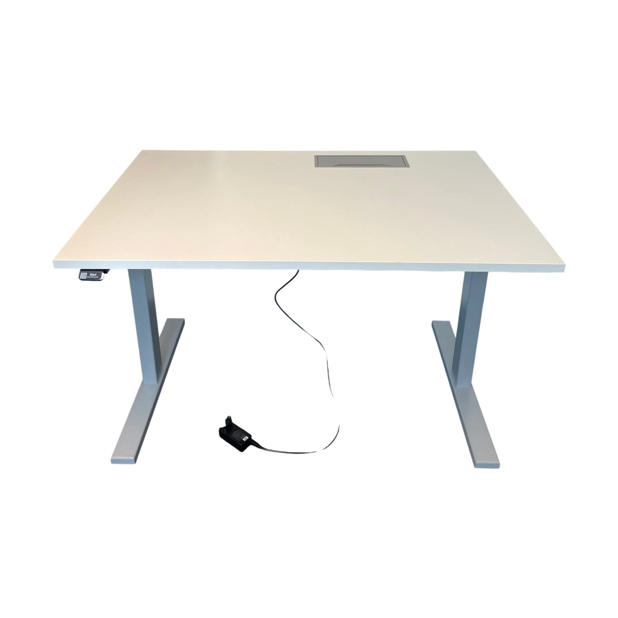 Hvit elektrisk hev/senk skrivebord, laminat, 120x80 cm - Image 3