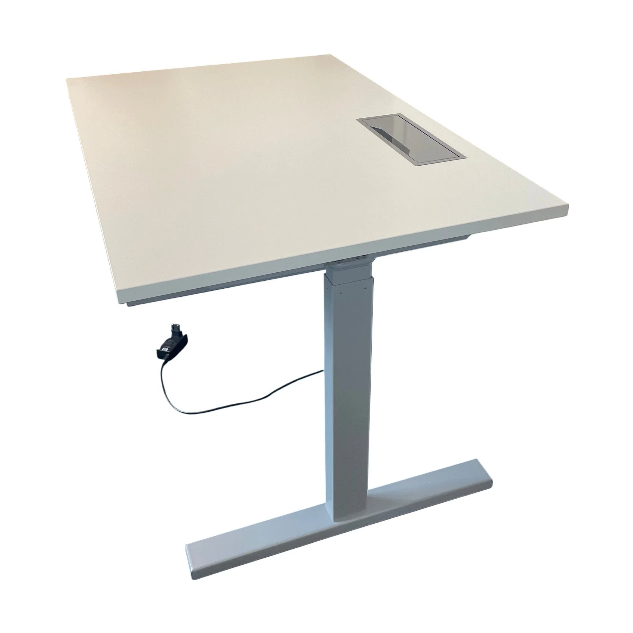 Hvit elektrisk hev/senk skrivebord, laminat, 120x80 cm - Image 5