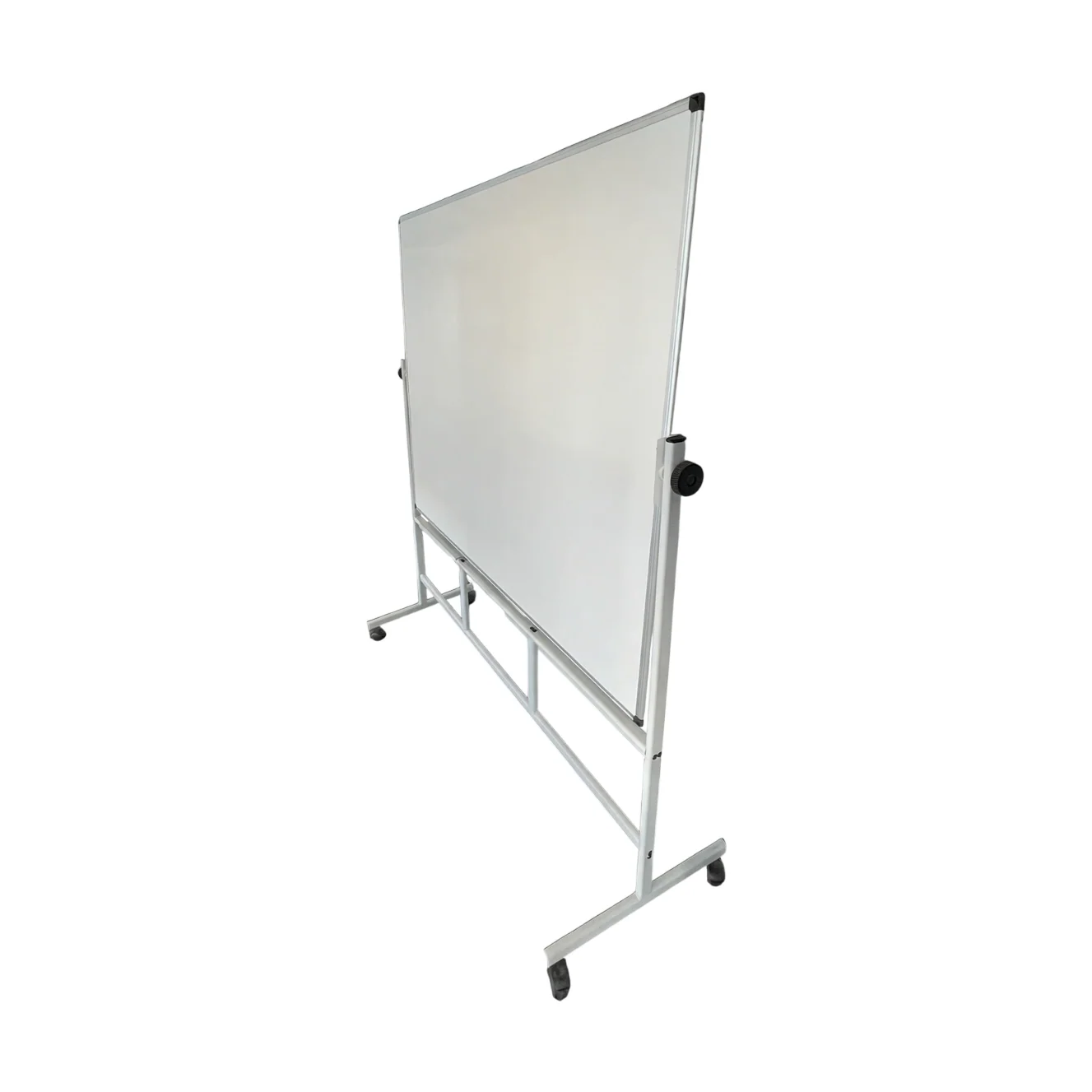 Hvit roterbar whiteboard med låsbare hjul, 160x60x180 cm - Image 2