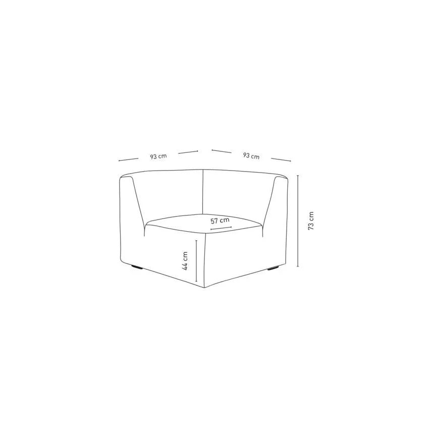 Isa, Forms & Objects, Modulsofa hjørne natur - 90x93x73 cm - Image 8
