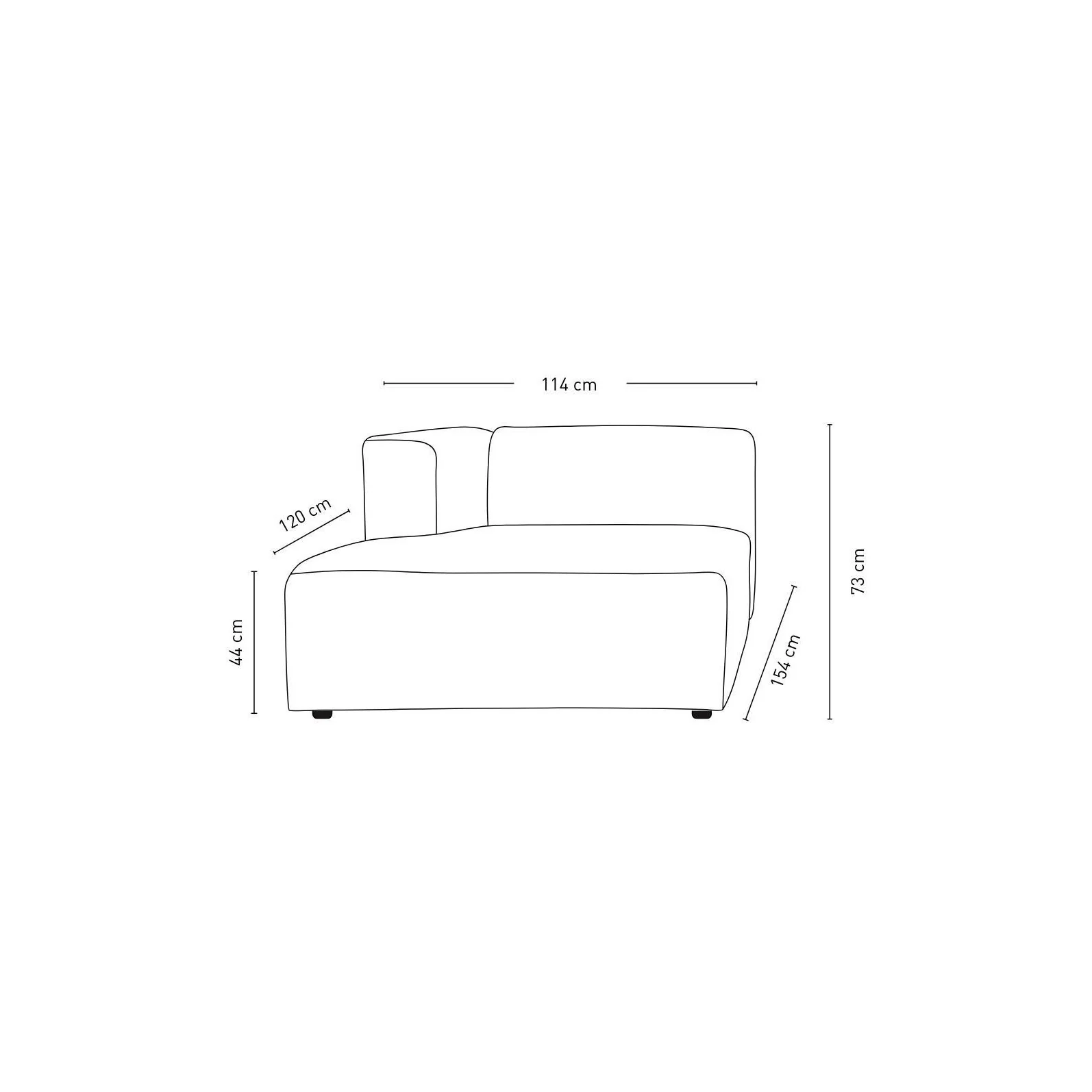 Isa Modulsofa 2-seter fra Kid, natur, slitesterkt tekstil - Image 3
