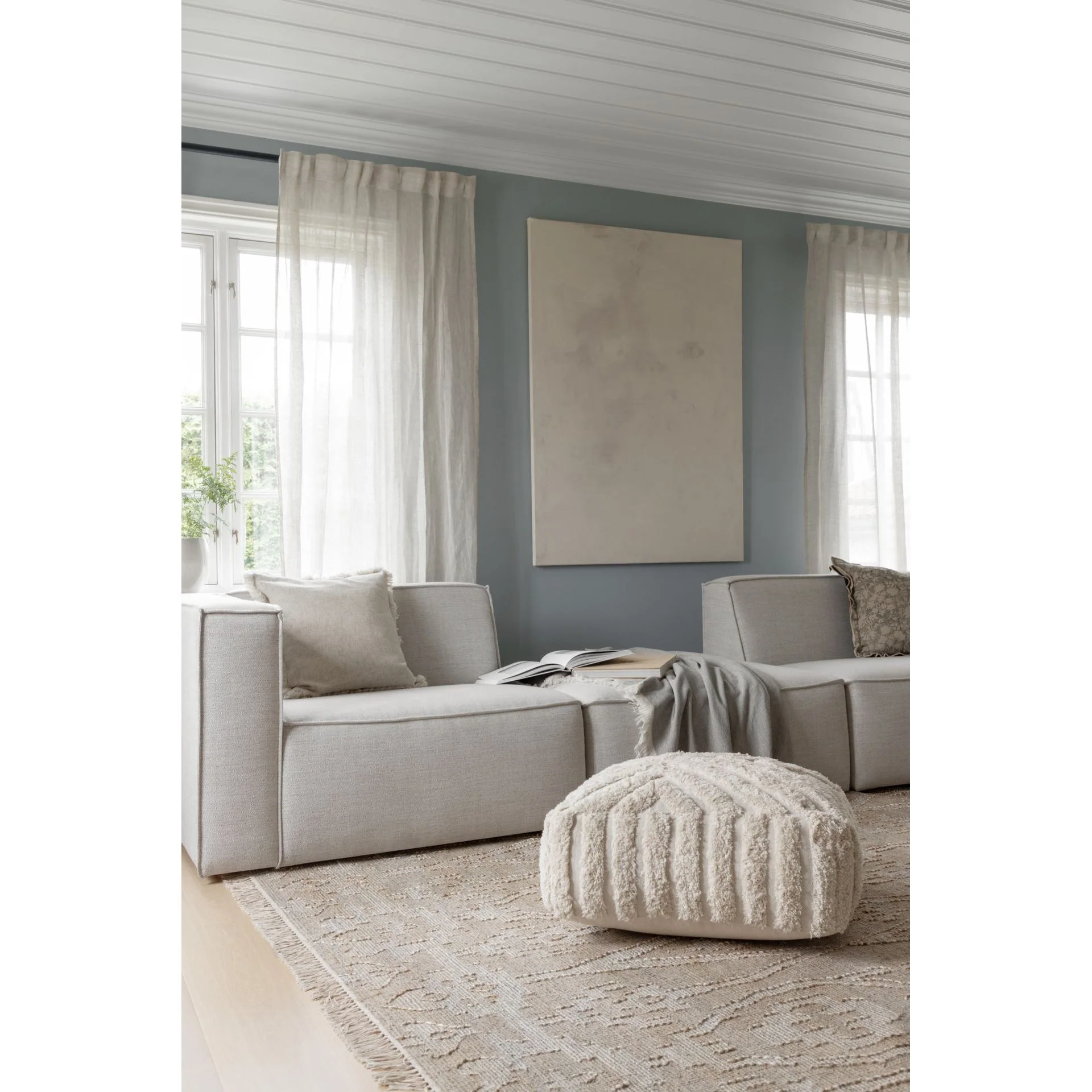 Isa Modulsofa 2-seter fra Kid, natur, slitesterkt tekstil - Image 4