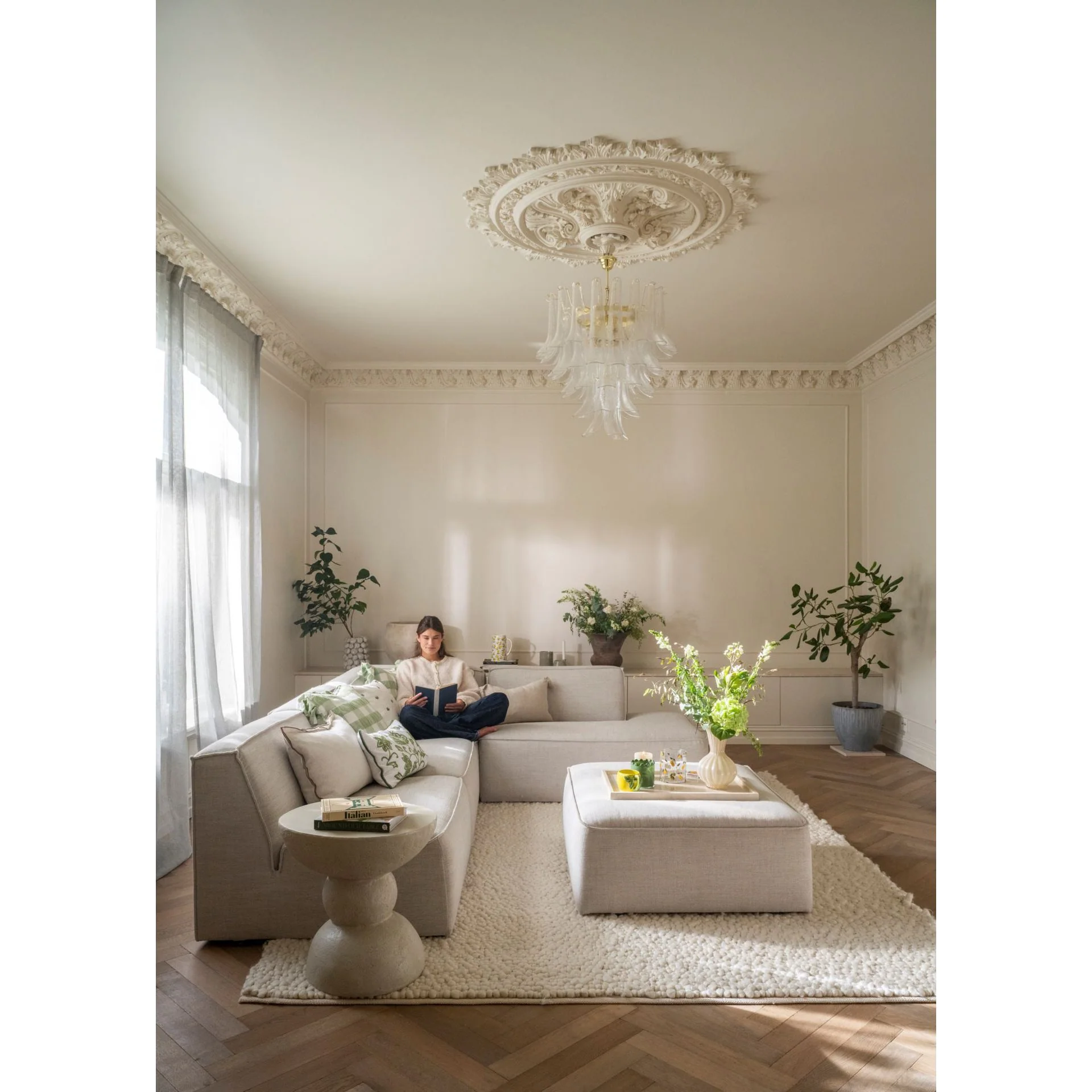 Isa Modulsofa puff natur - 90x93x73 cm fra Kid - Image 5