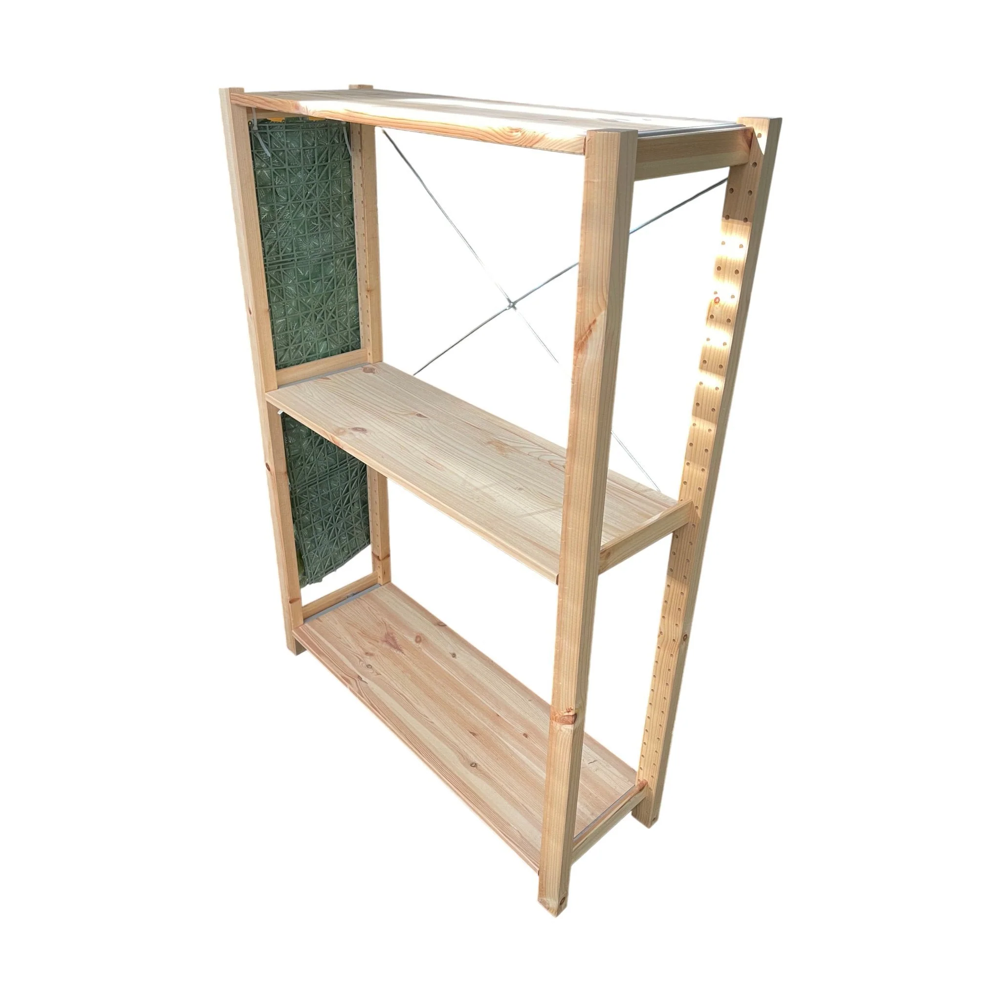 IVAR hylle i furu med kunstig planter, 89x31x124 cm - Image 3