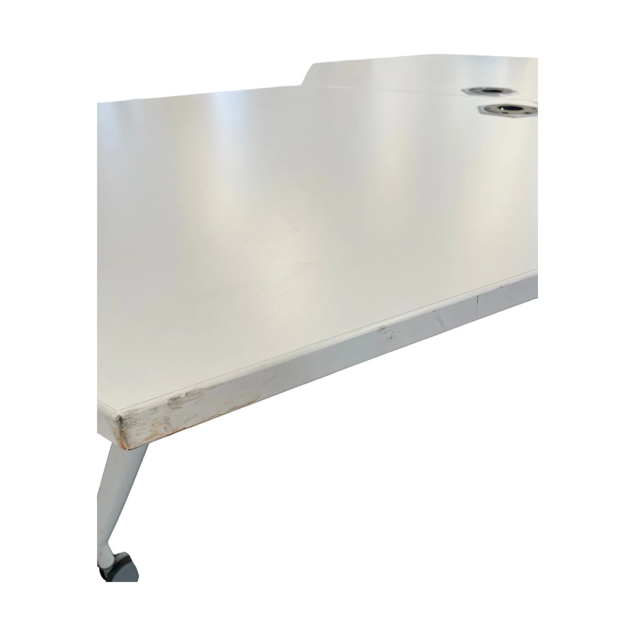 Kinnarps Trixagon skolebord / møtebord, hvit laminat, 164x164 cm - Image 4