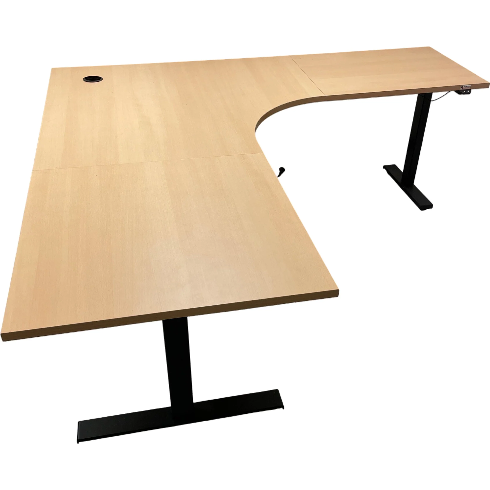 Kontor Konsult elektrisk hev/senk skrivebord, trefarget, 200x190 cm - Image 2